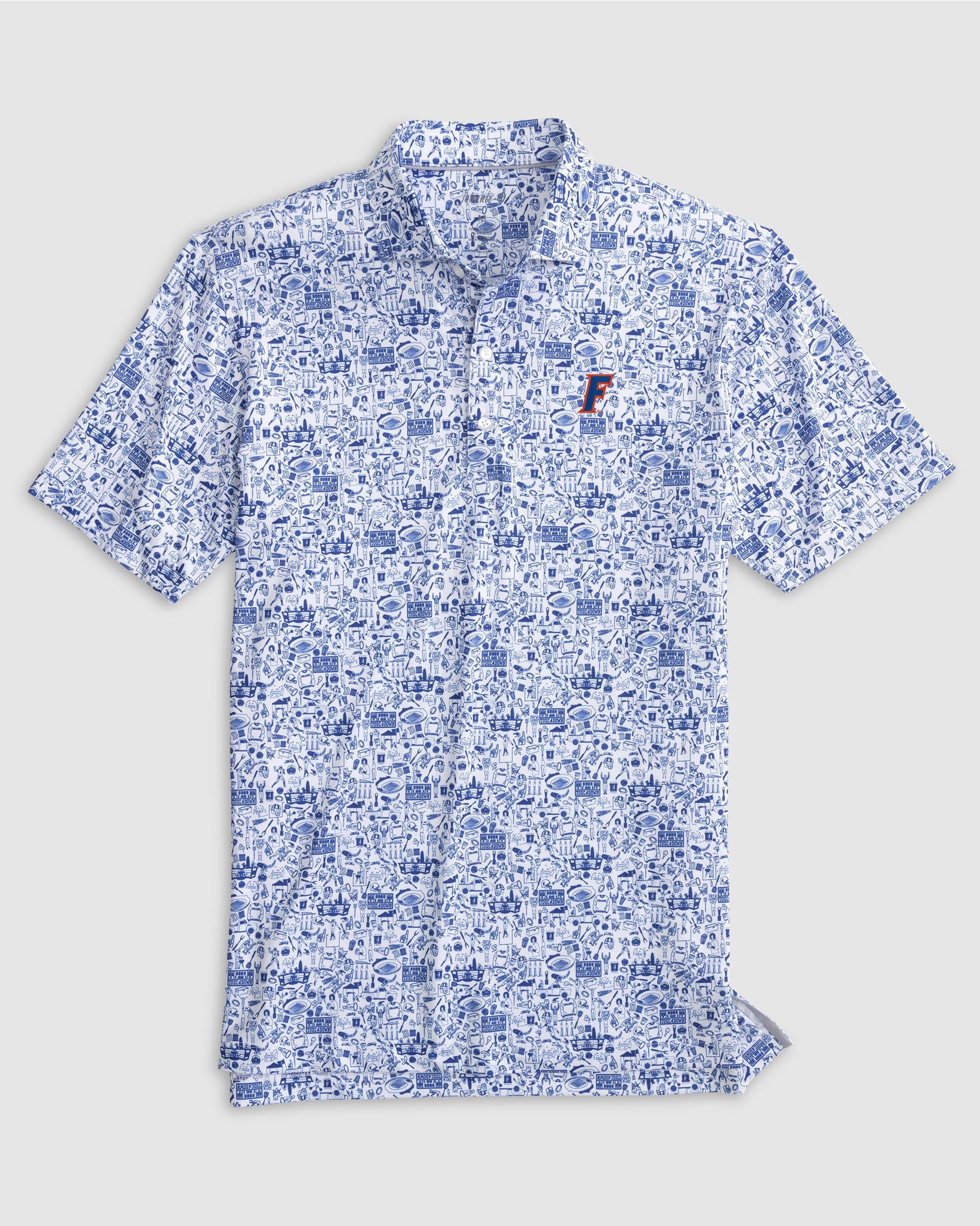 Florida Tailgater 2.0 Printed Jersey Performance Polo - F Logo