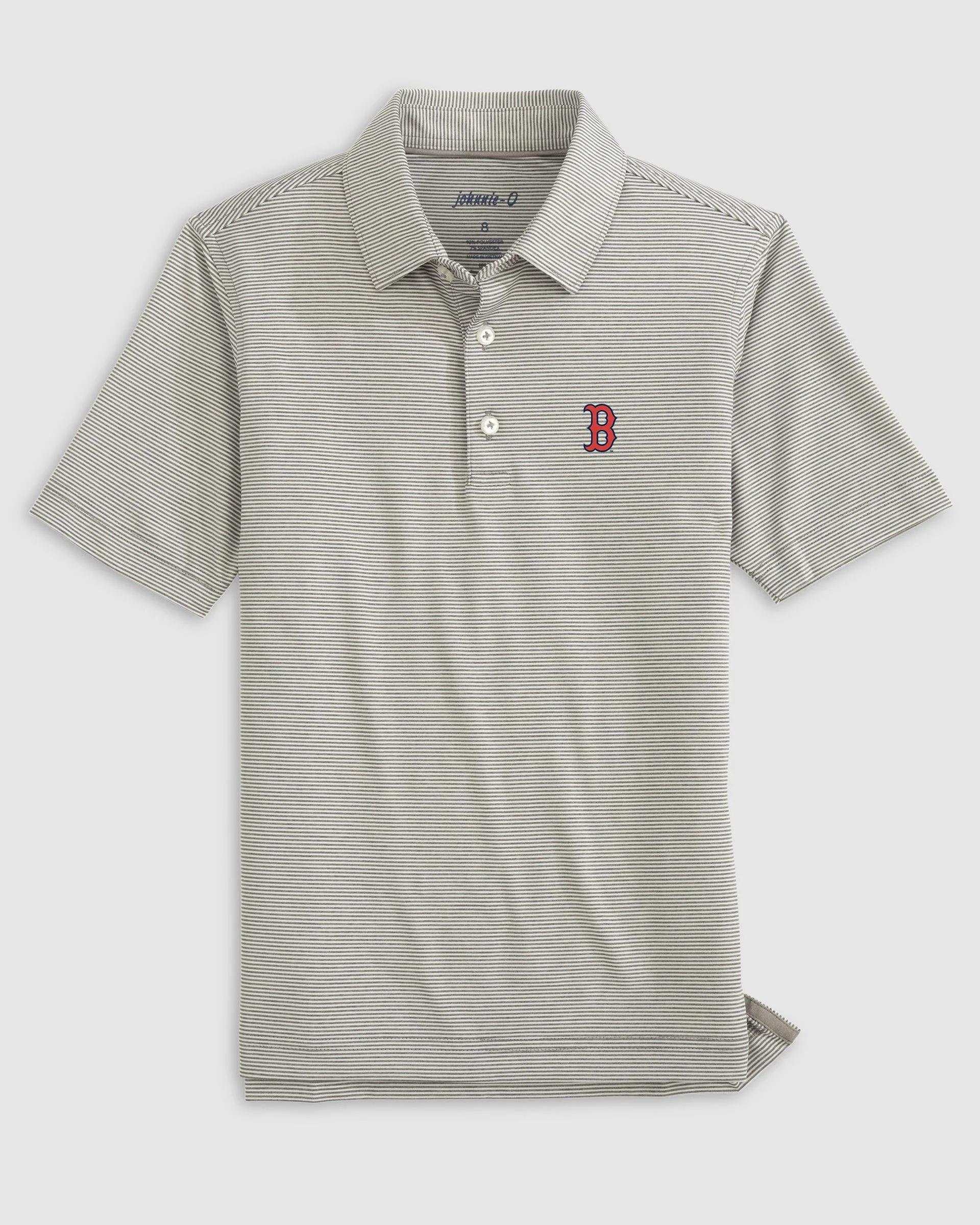 Boston Red Sox Lyndonn Jr. Striped Jersey Performance Polo