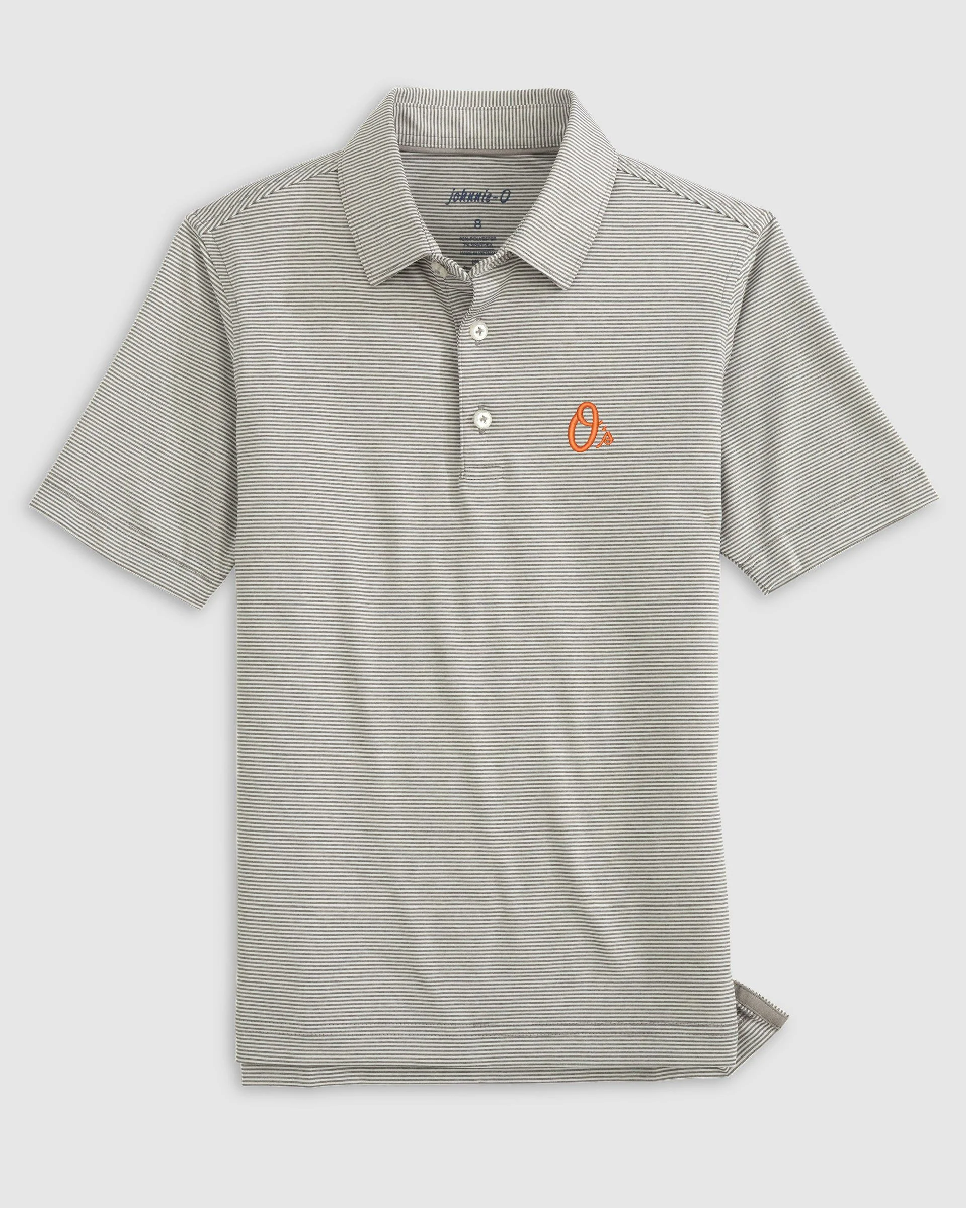 Baltimore Orioles Lyndonn Jr. Striped Jersey Performance Polo - O Logo