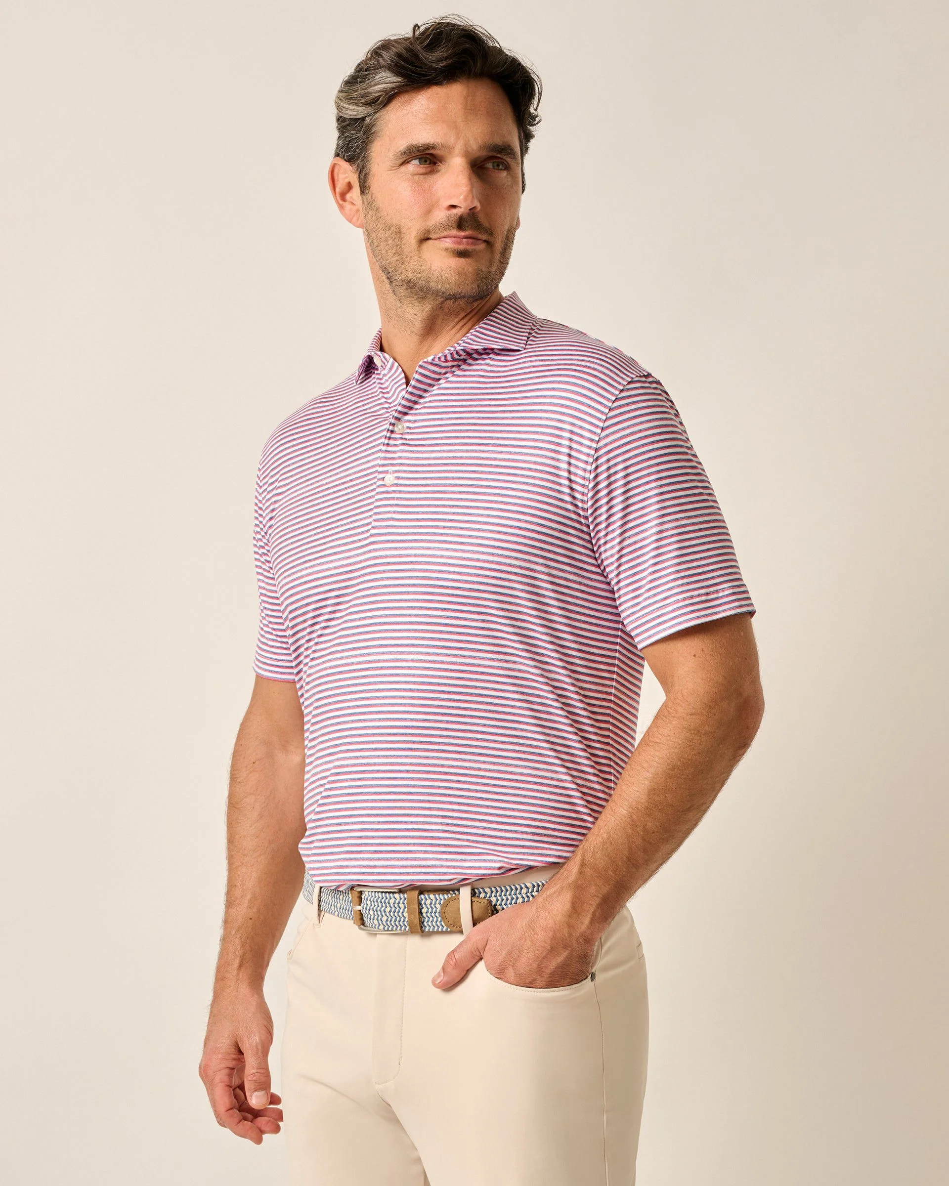 Featherweight Performance Polo - Warwick Stripe