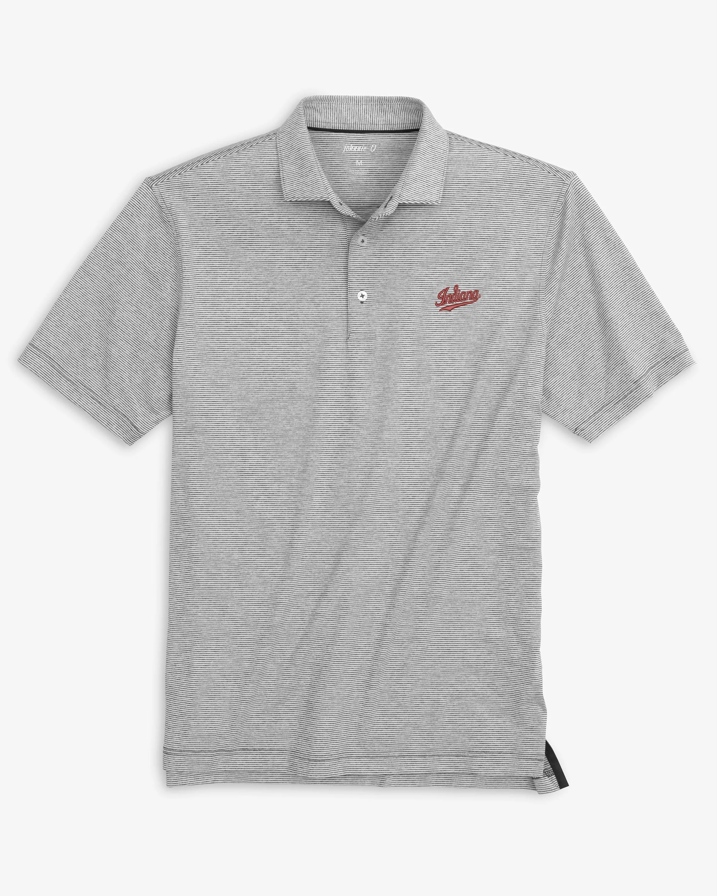 Indiana Lyndonn Jersey Performance Striped Polo - Script Logo