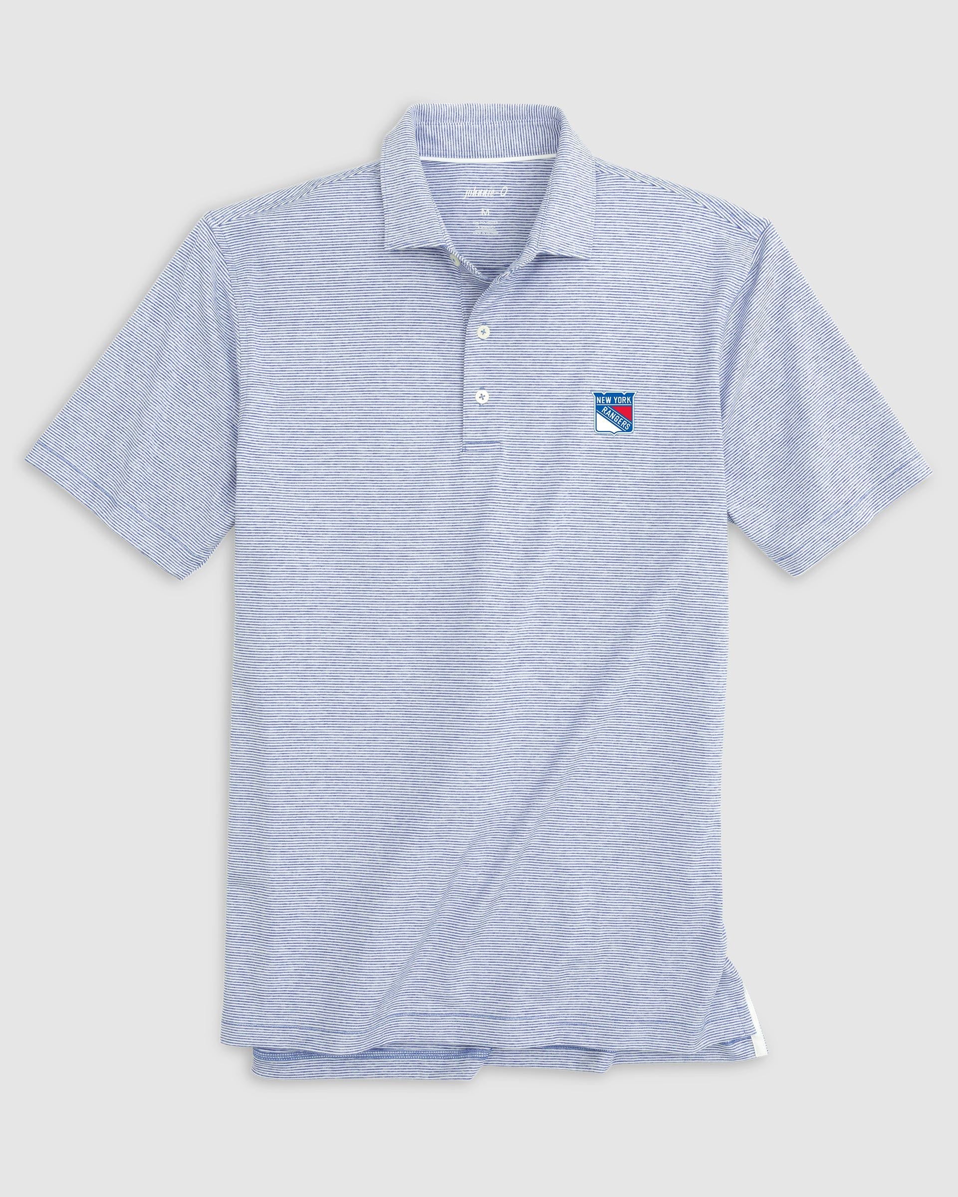 New York Rangers Lyndonn Striped Jersey Performance Polo