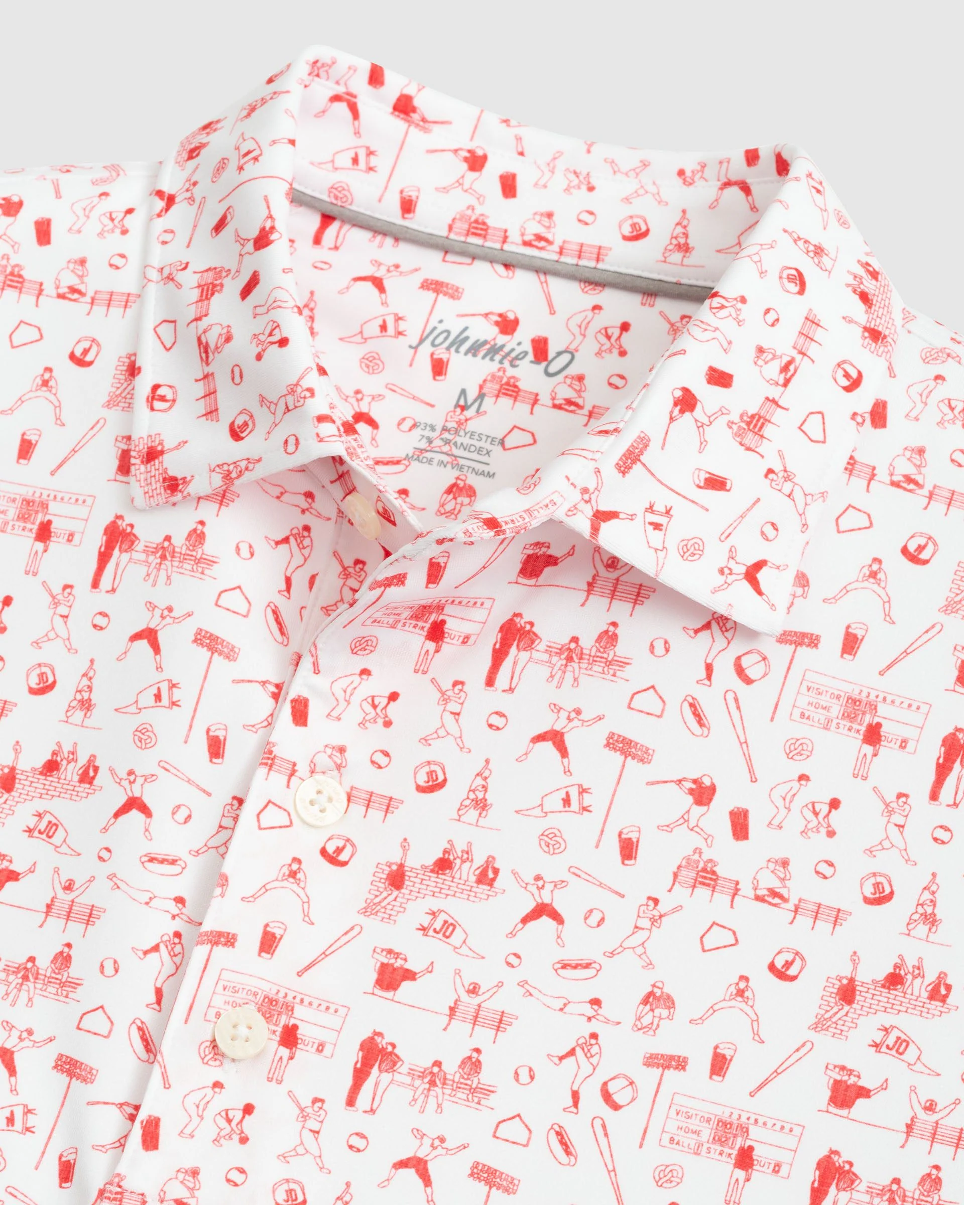 Cincinnati Reds Ballpark Printed Jersey Performance Polo