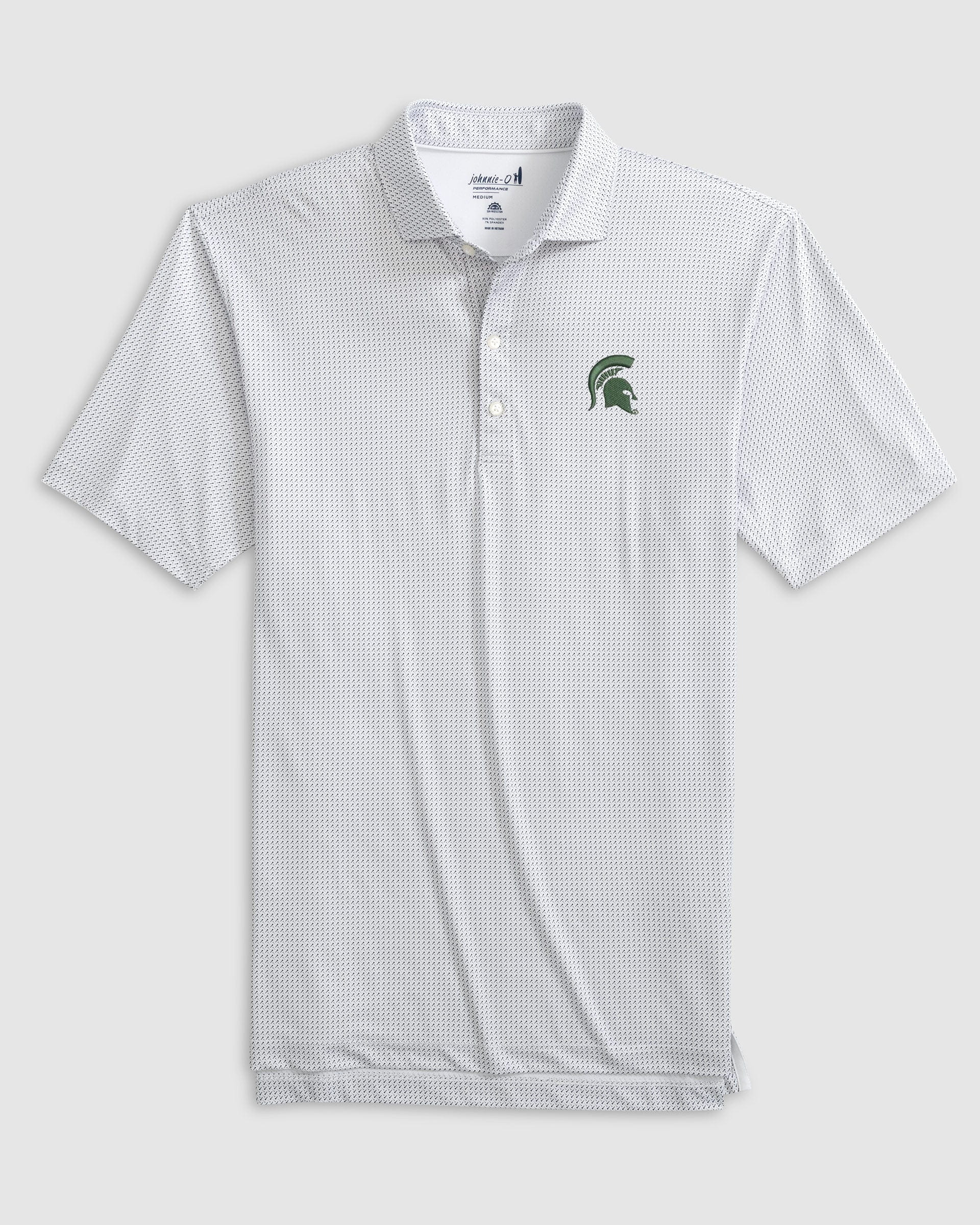 Michigan State Tee Time Printed Performance Jersey Polo