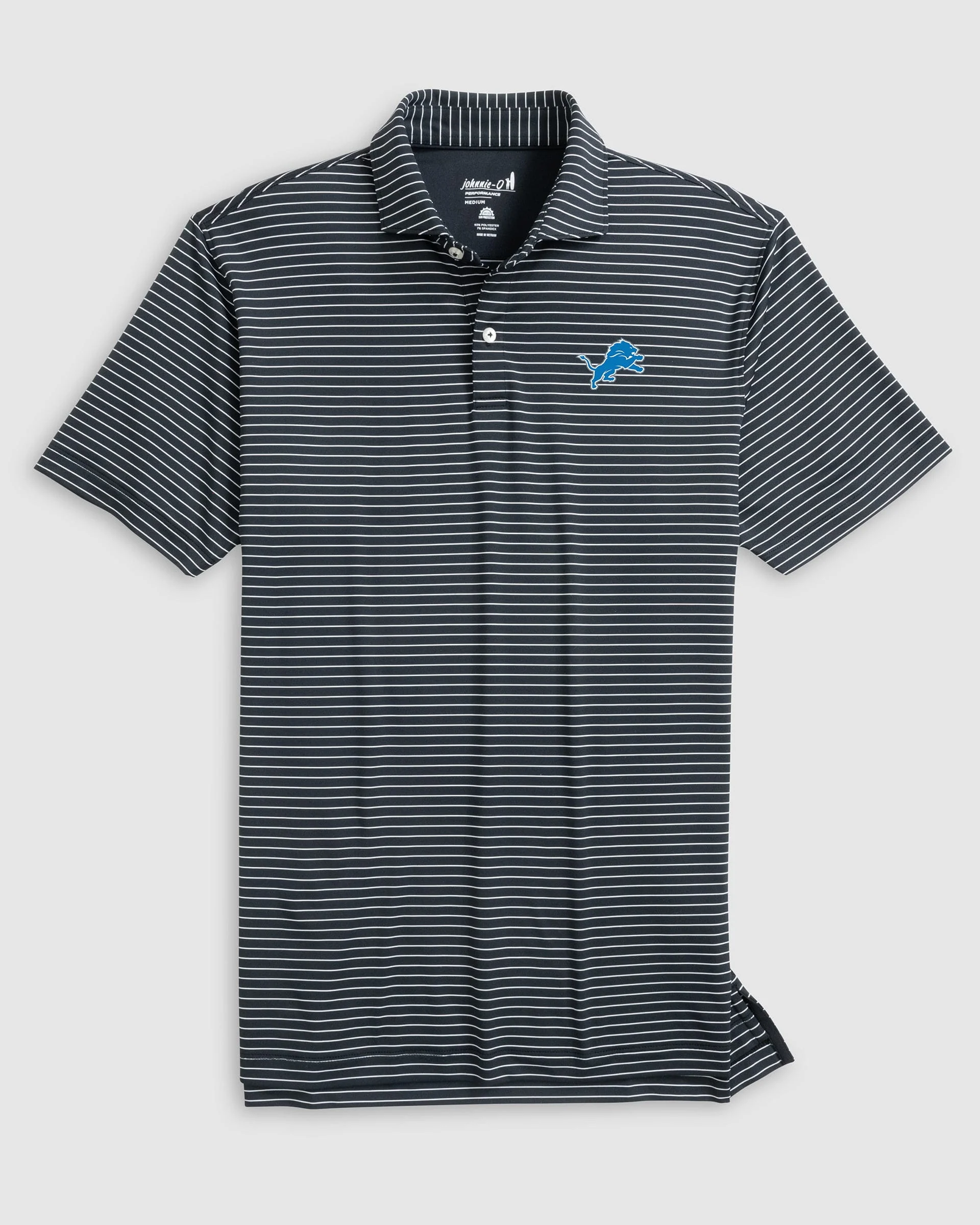Detroit Lions Beau Striped Performance Jersey Polo