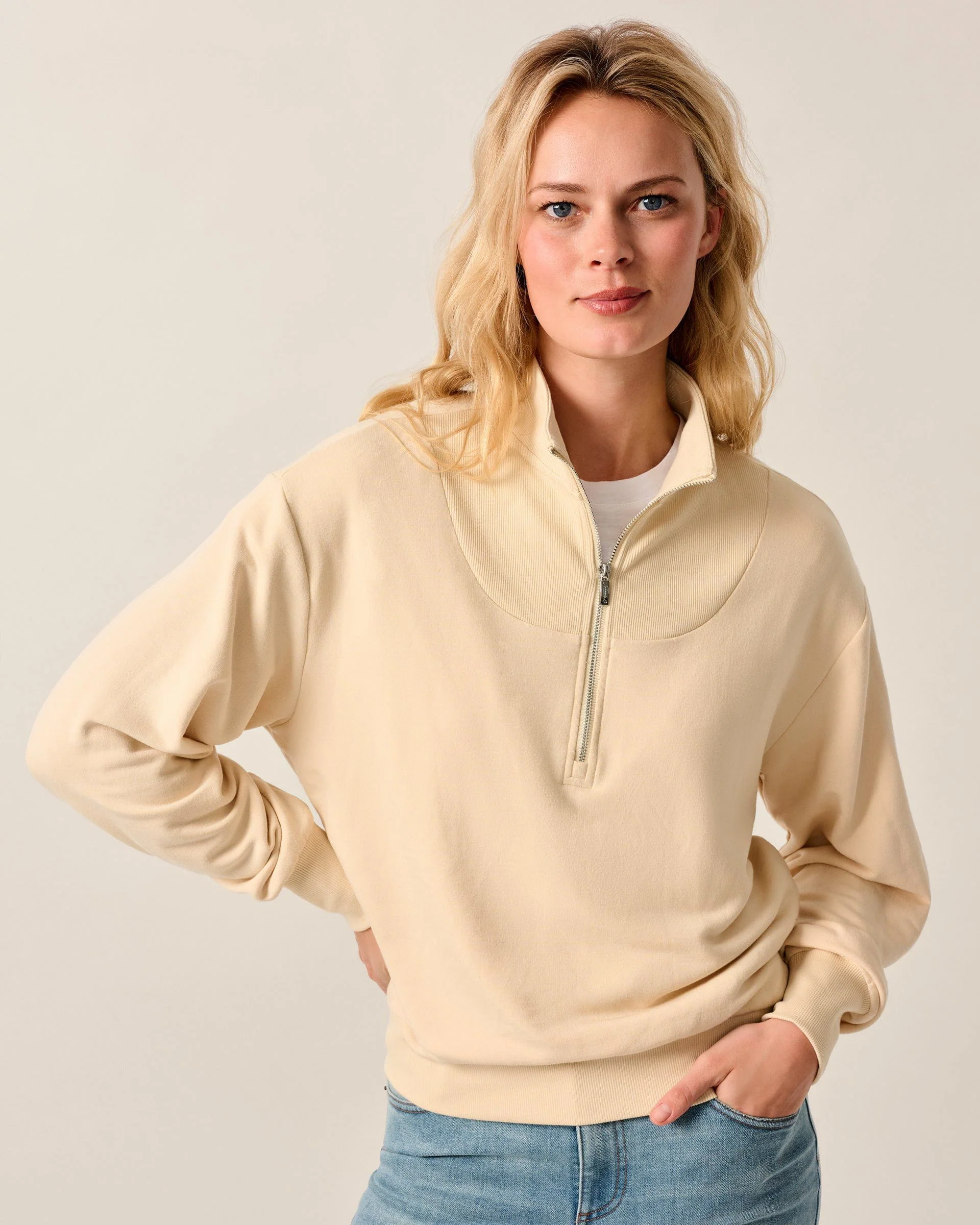 Naomi Rib Knit 1/4-Zip