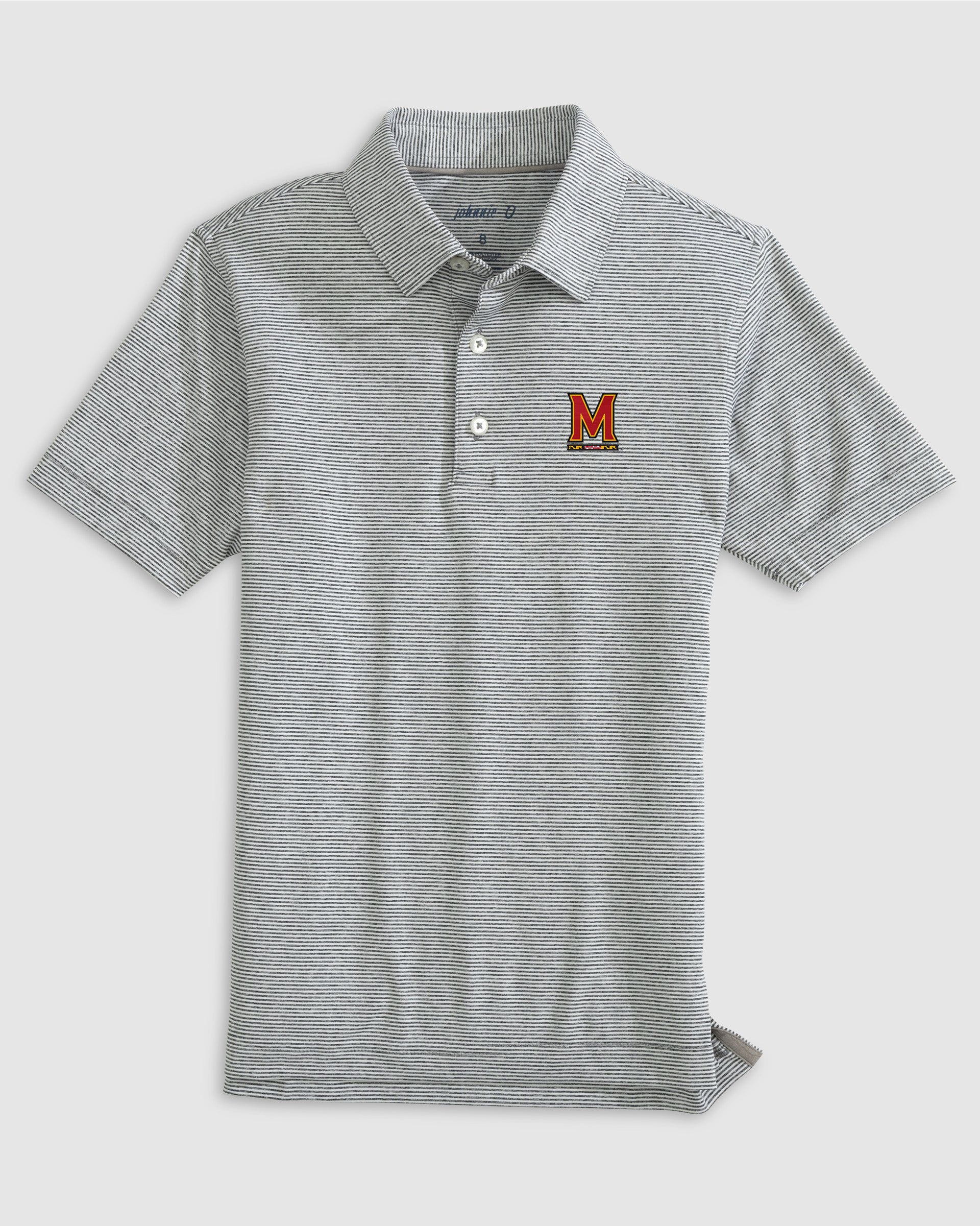 Maryland Lyndonn Jr. Striped Jersey Performance Polo