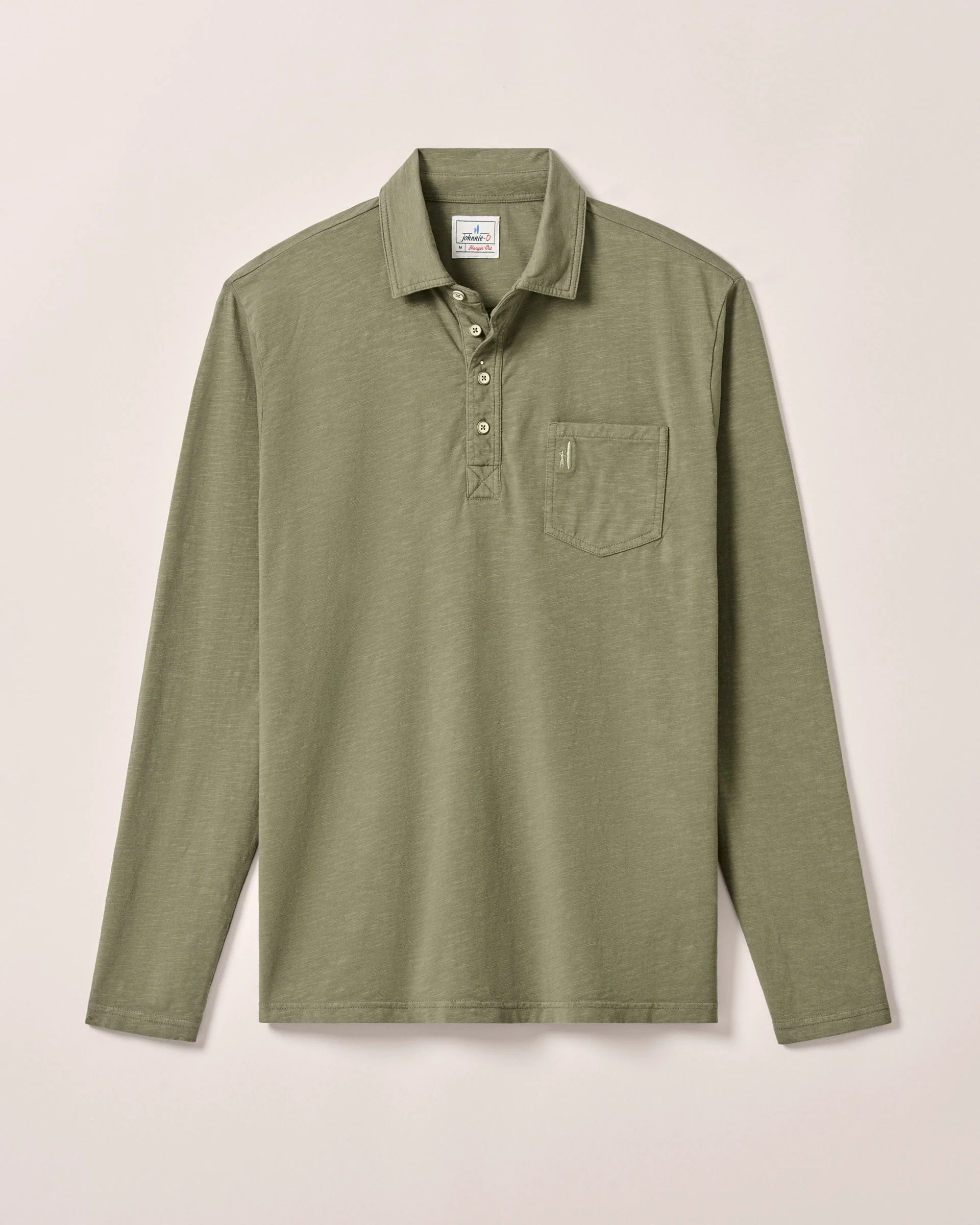 Long-Sleeve Original 4-Button Polo - Coastal Wash