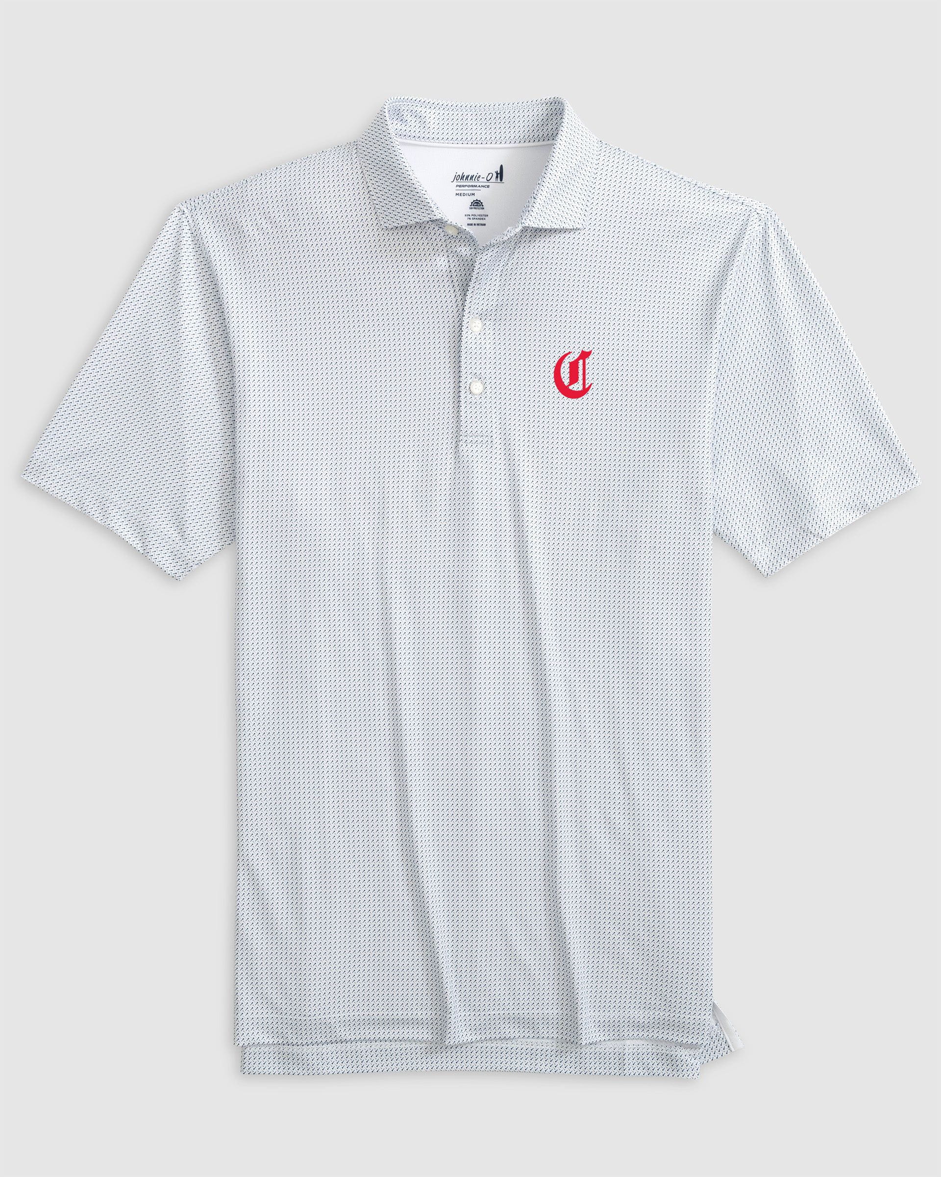 Cincinnati Reds Tee Time Performance Jersey Polo - Cooperstown Logo