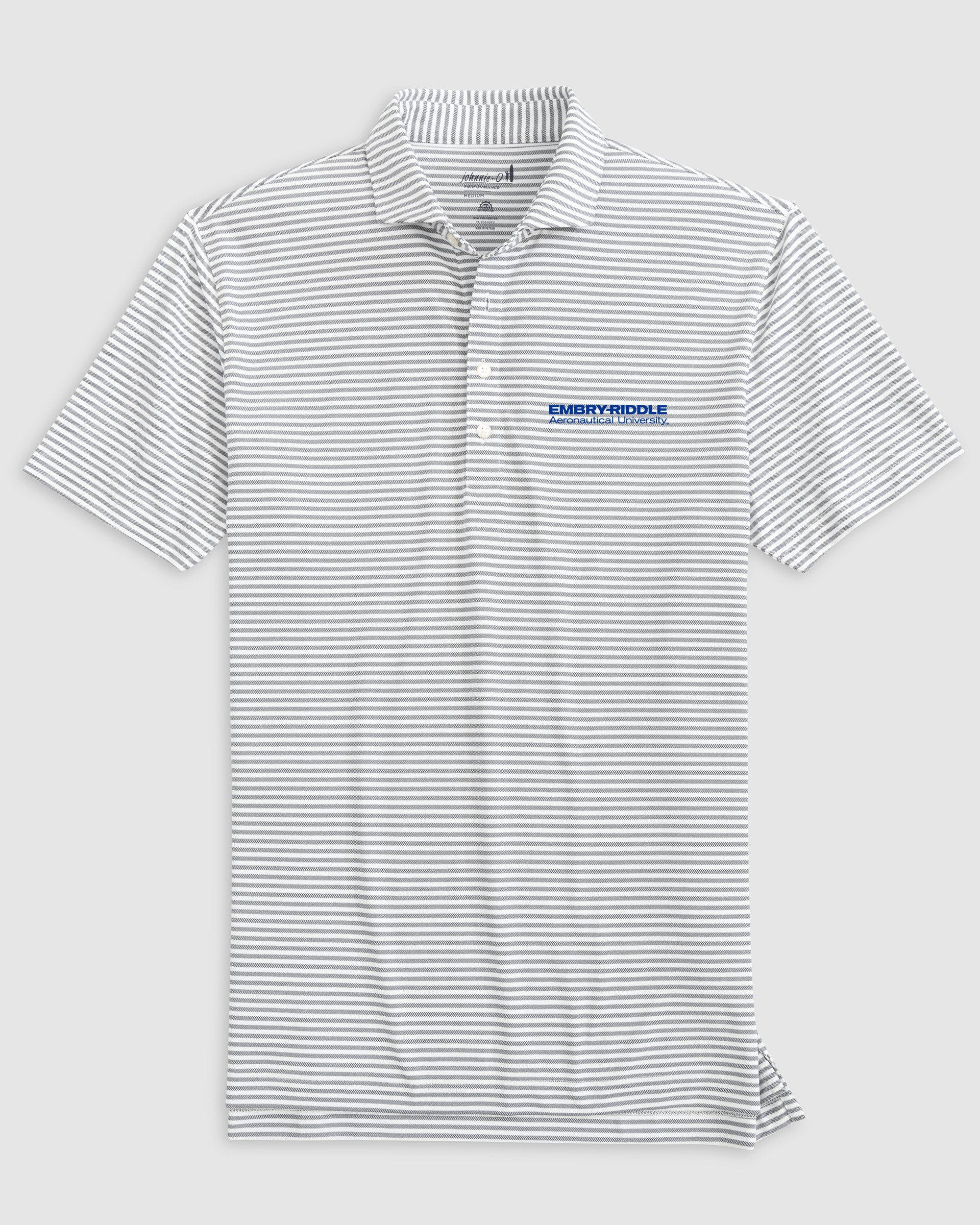 Embry-Riddle Stetsons Striped Performance Mesh Polo