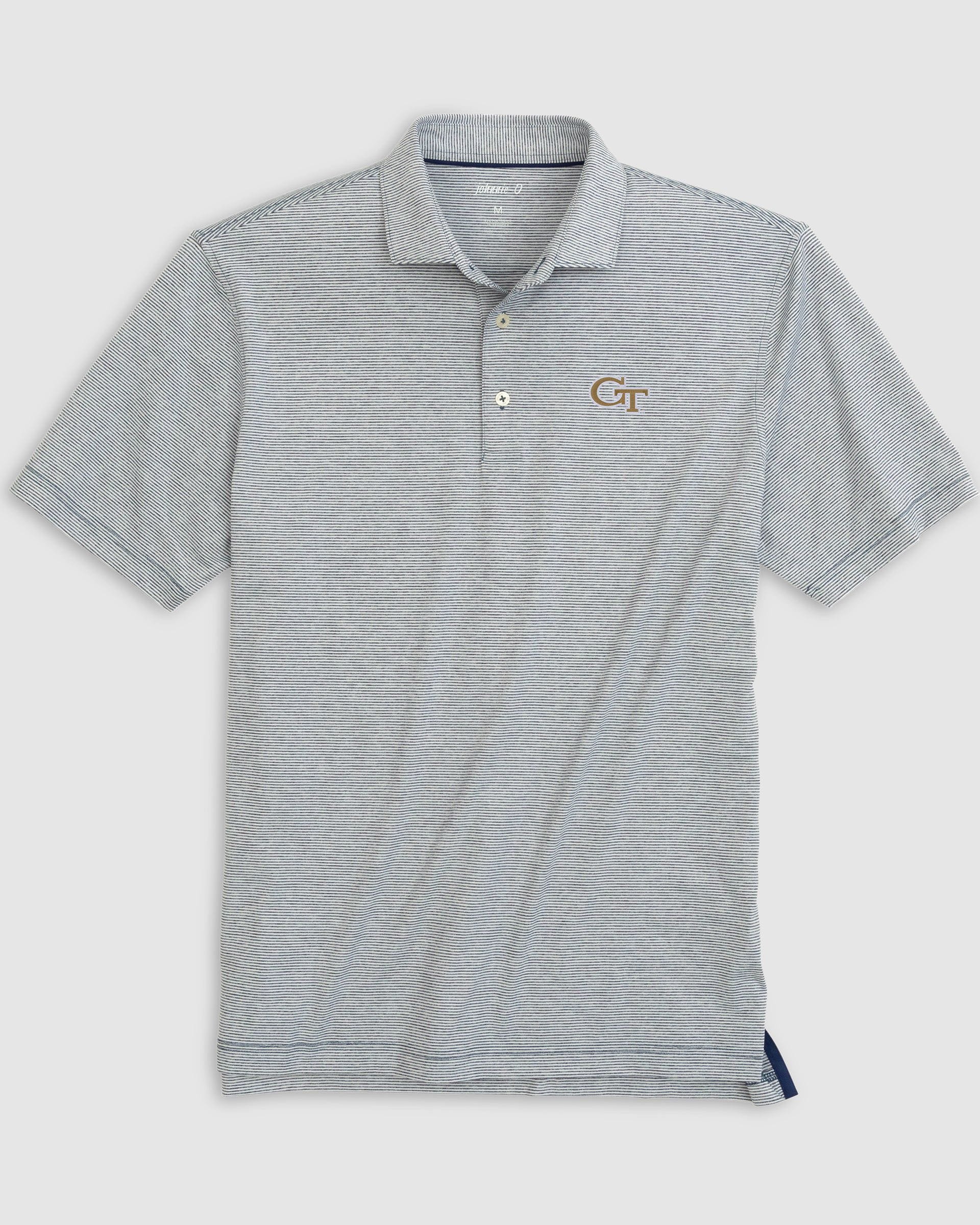 Georgia Tech Lyndonn Striped Jersey Performance Polo