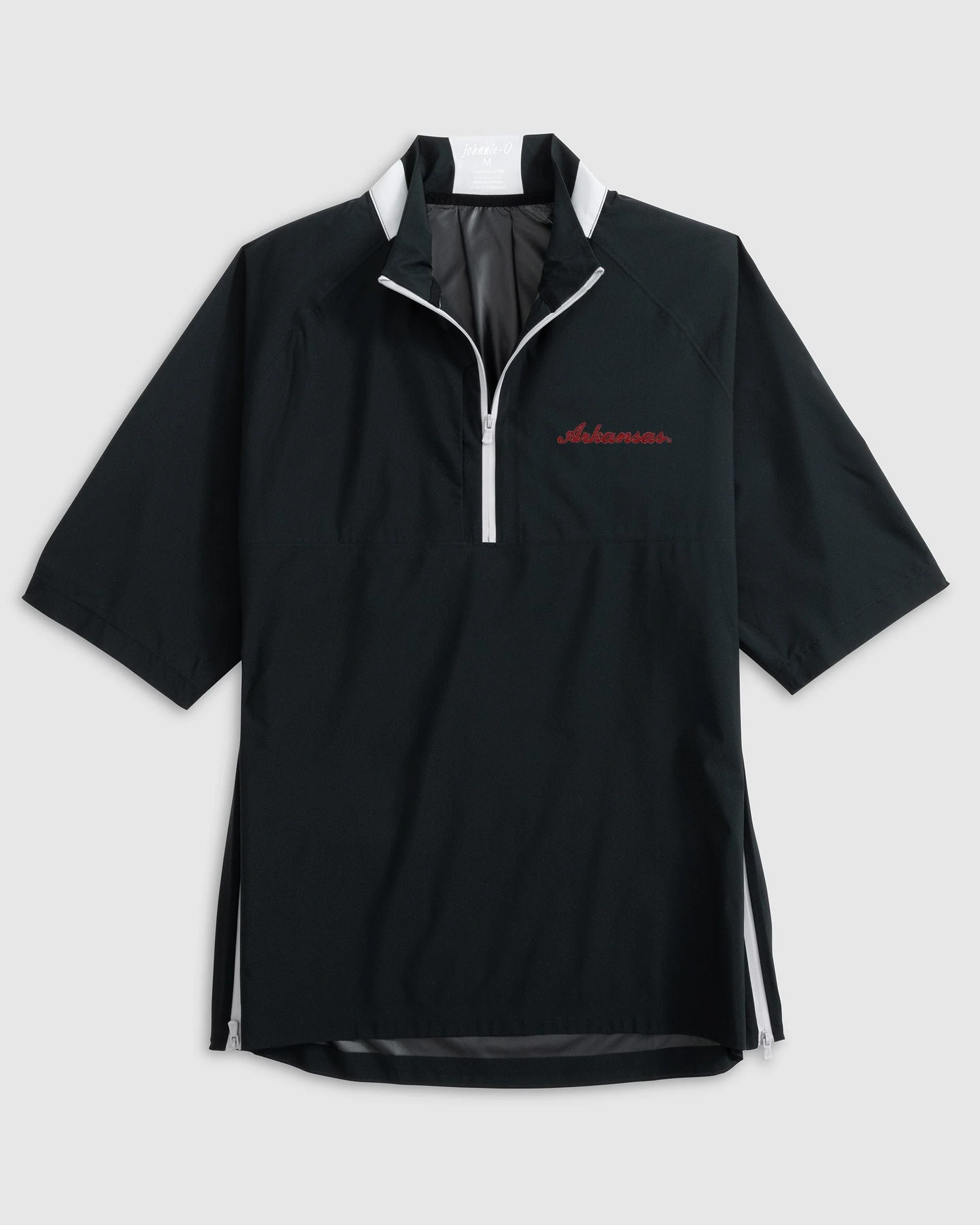 Arkansas Stealth Stowable Packable Rain Jacket - Script Logo
