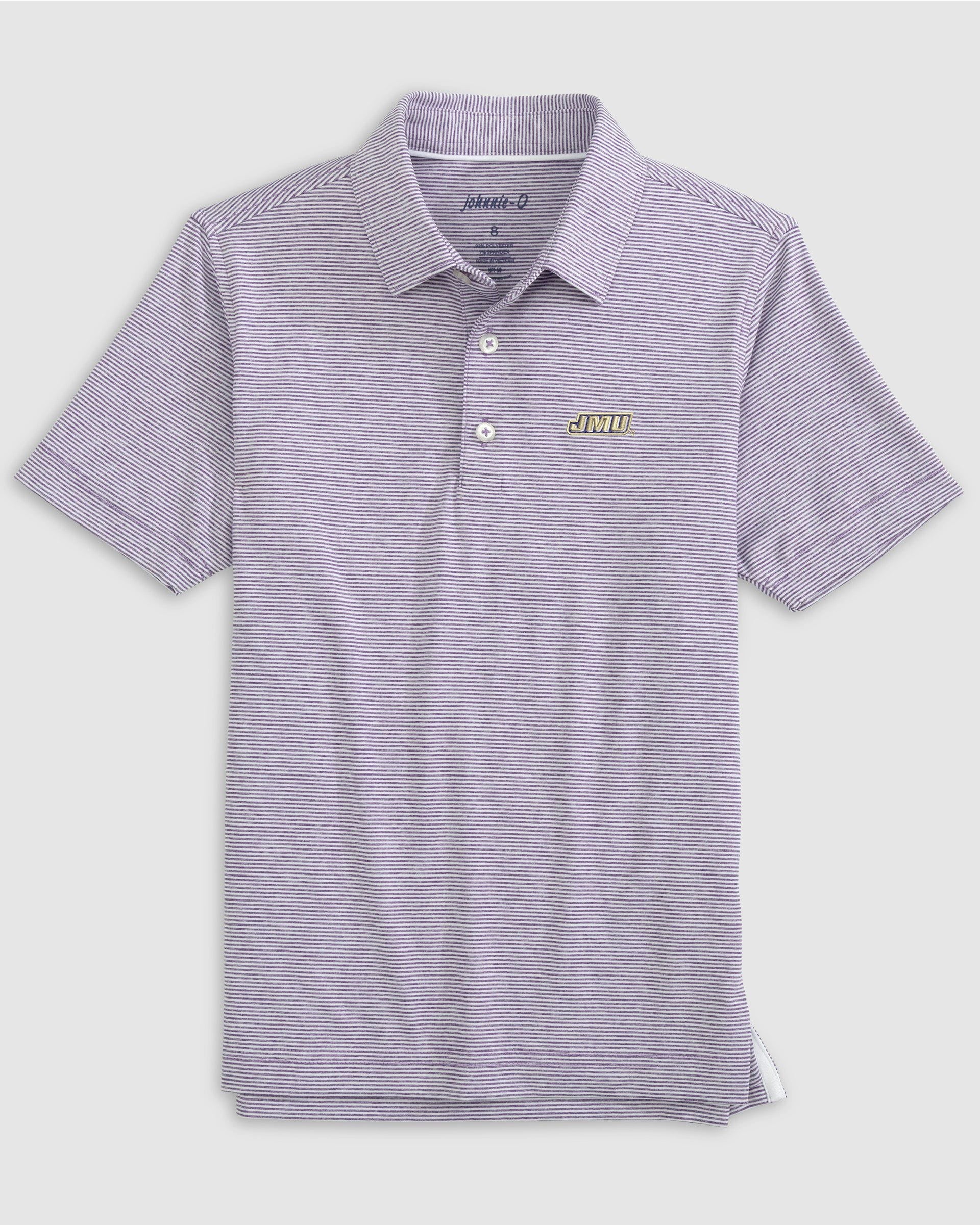 James Madison Lyndonn Jr. Striped Jersey Performance Polo
