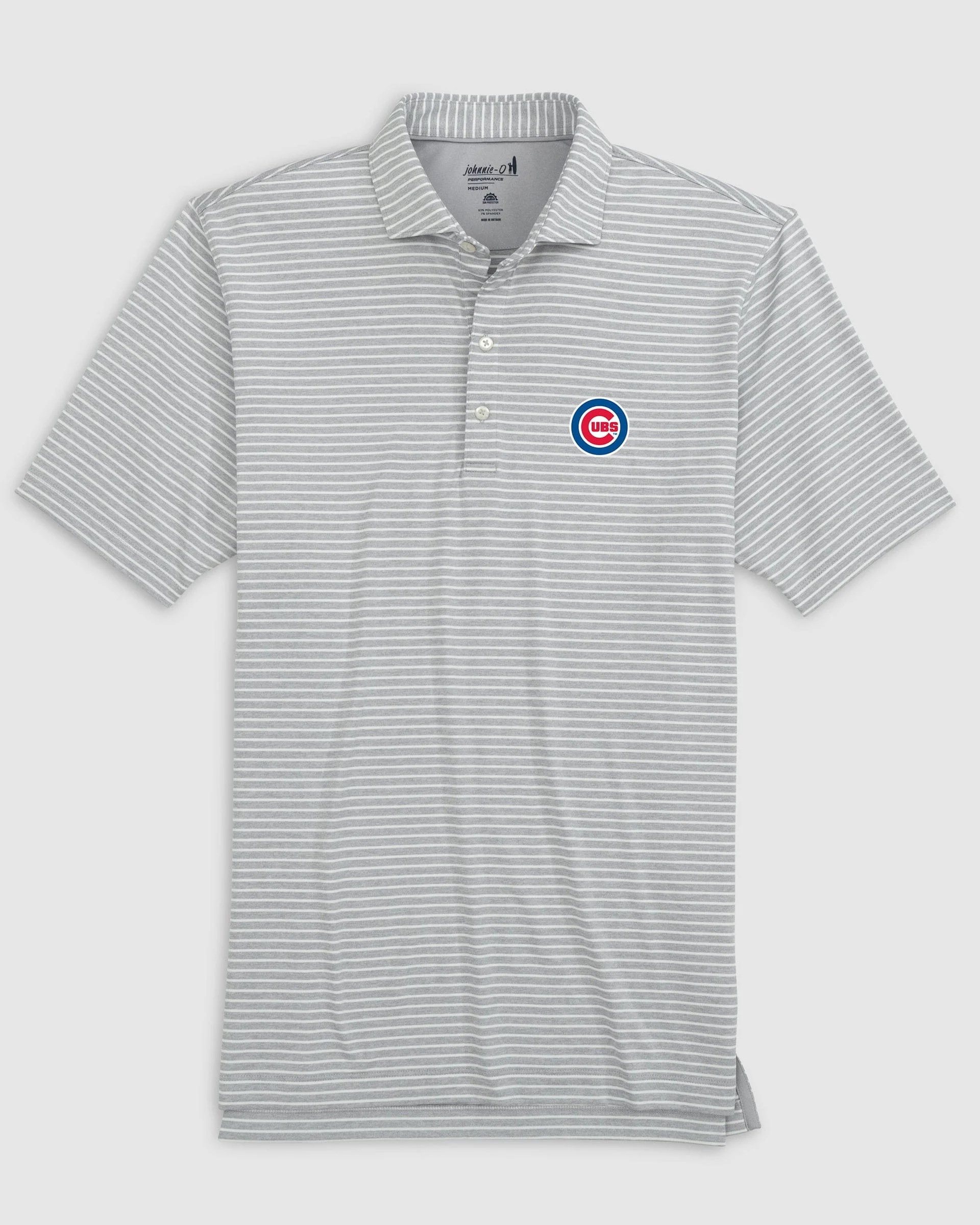 Chicago Cubs Clipperr Striped Jersey Performance Polo