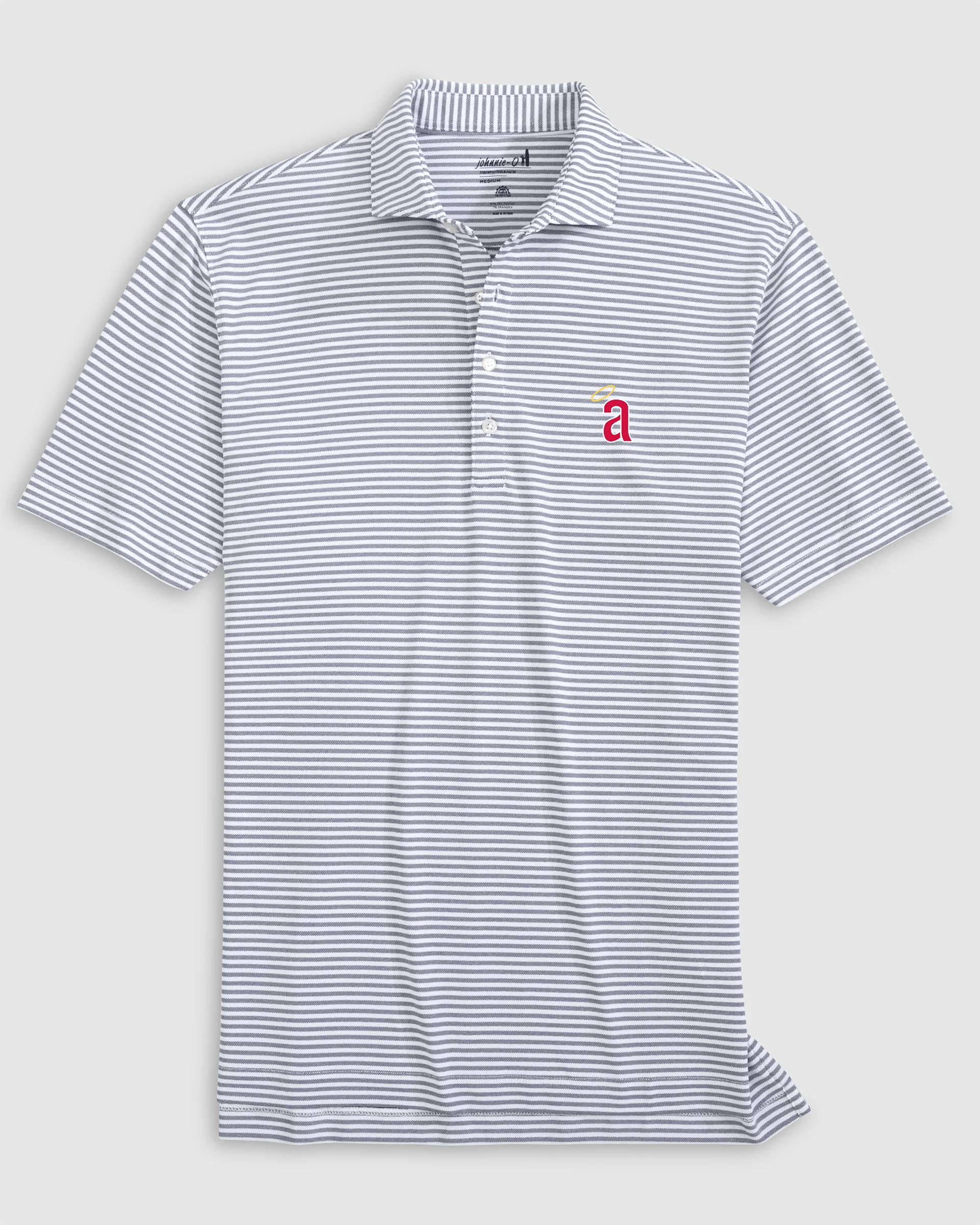 Los Angeles Angelse Stetsons Performance Mesh Polo - Cooperstown Logo