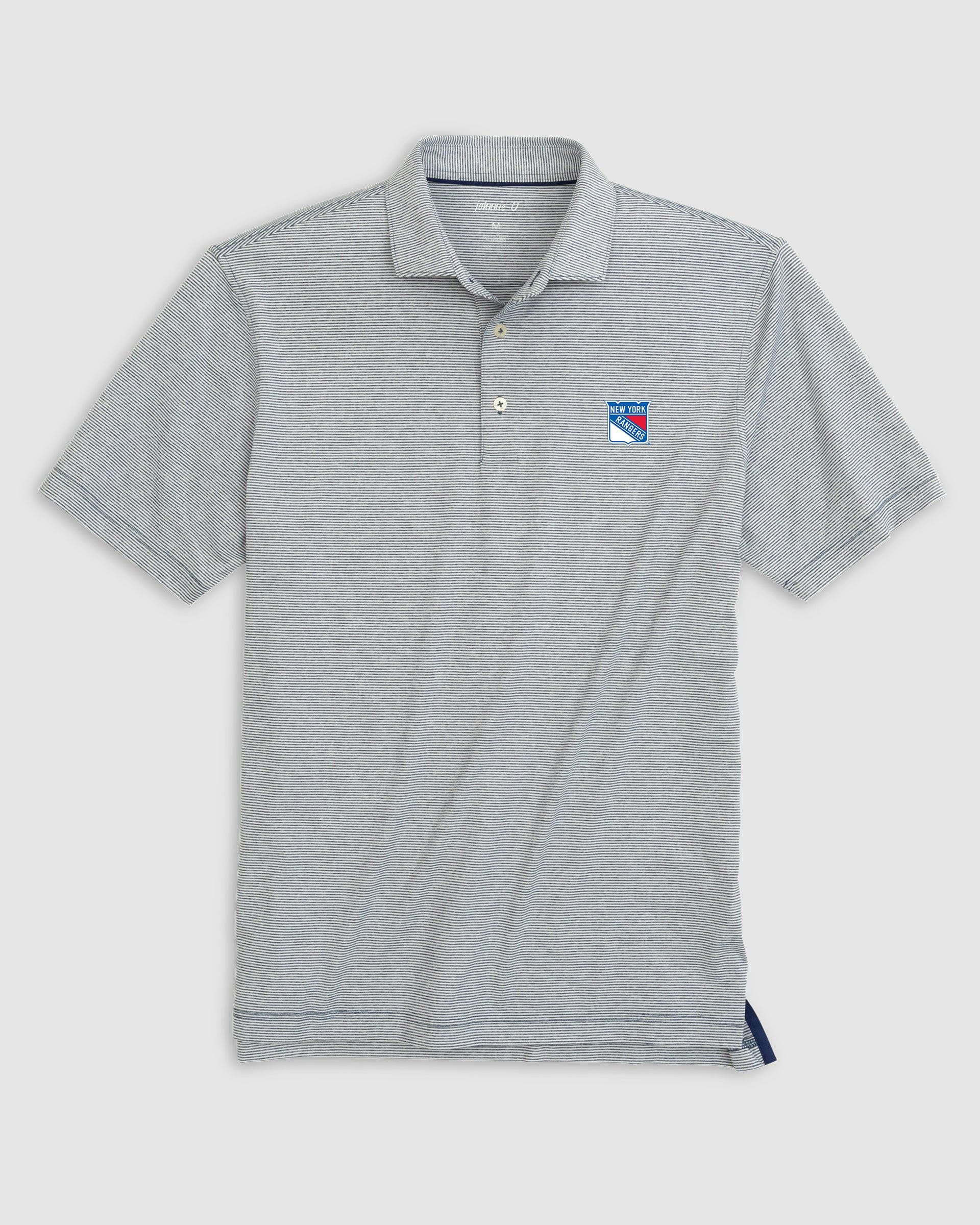 New York Rangers Lyndonn Striped Jersey Performance Polo