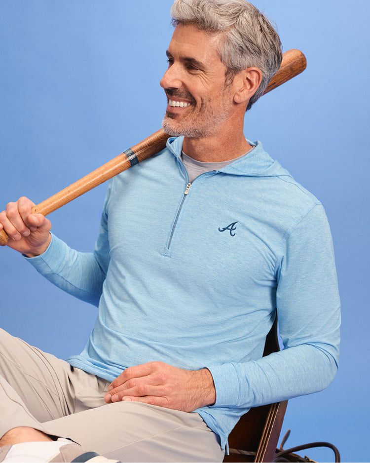 Atlanta Braves Welsey Performance 1/4 Zip Hoodie