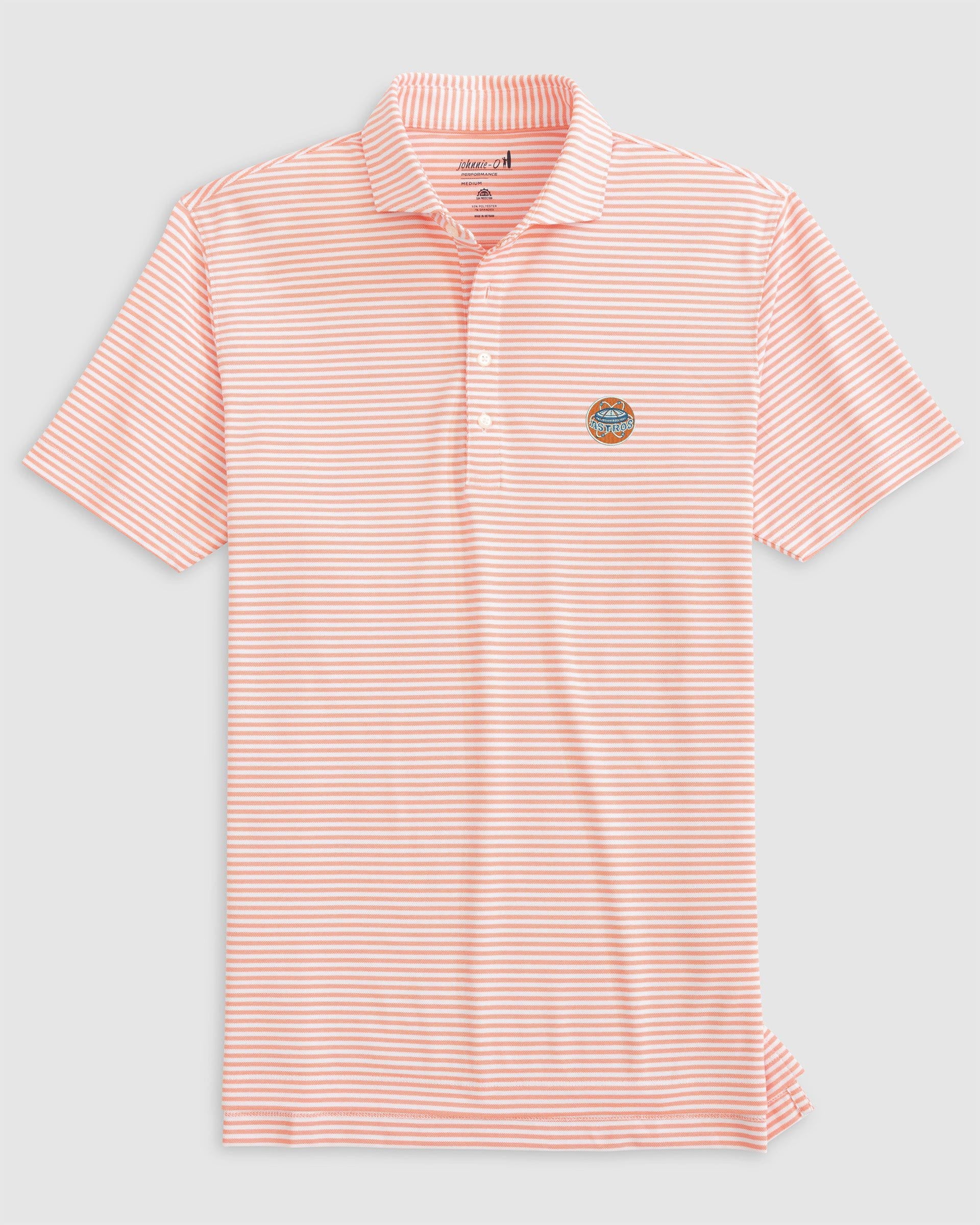 Houston Astros Stetsons Performance Mesh Polo - Cooperstown Logo