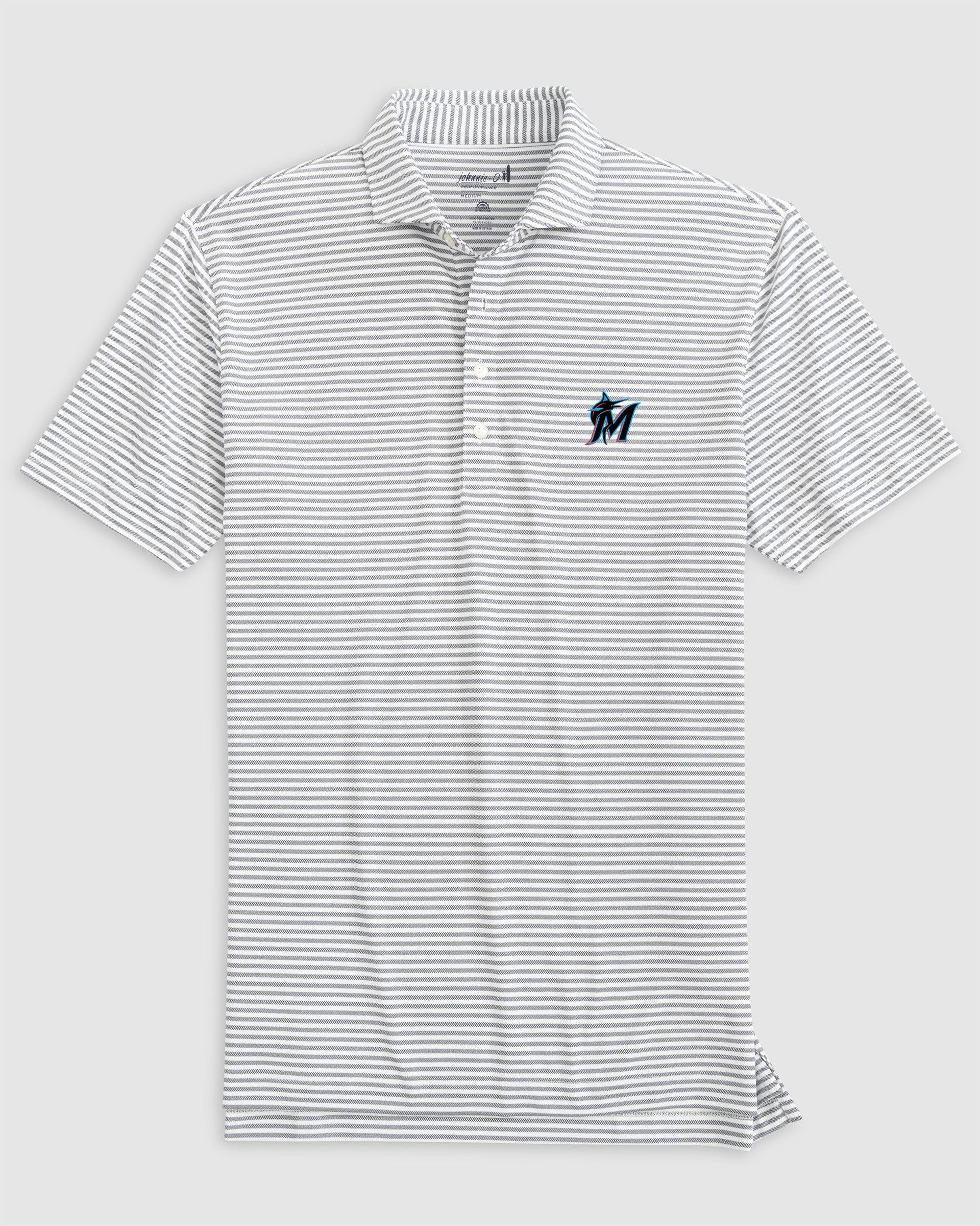 Miami Marlins Stetsons Performance Mesh Polo