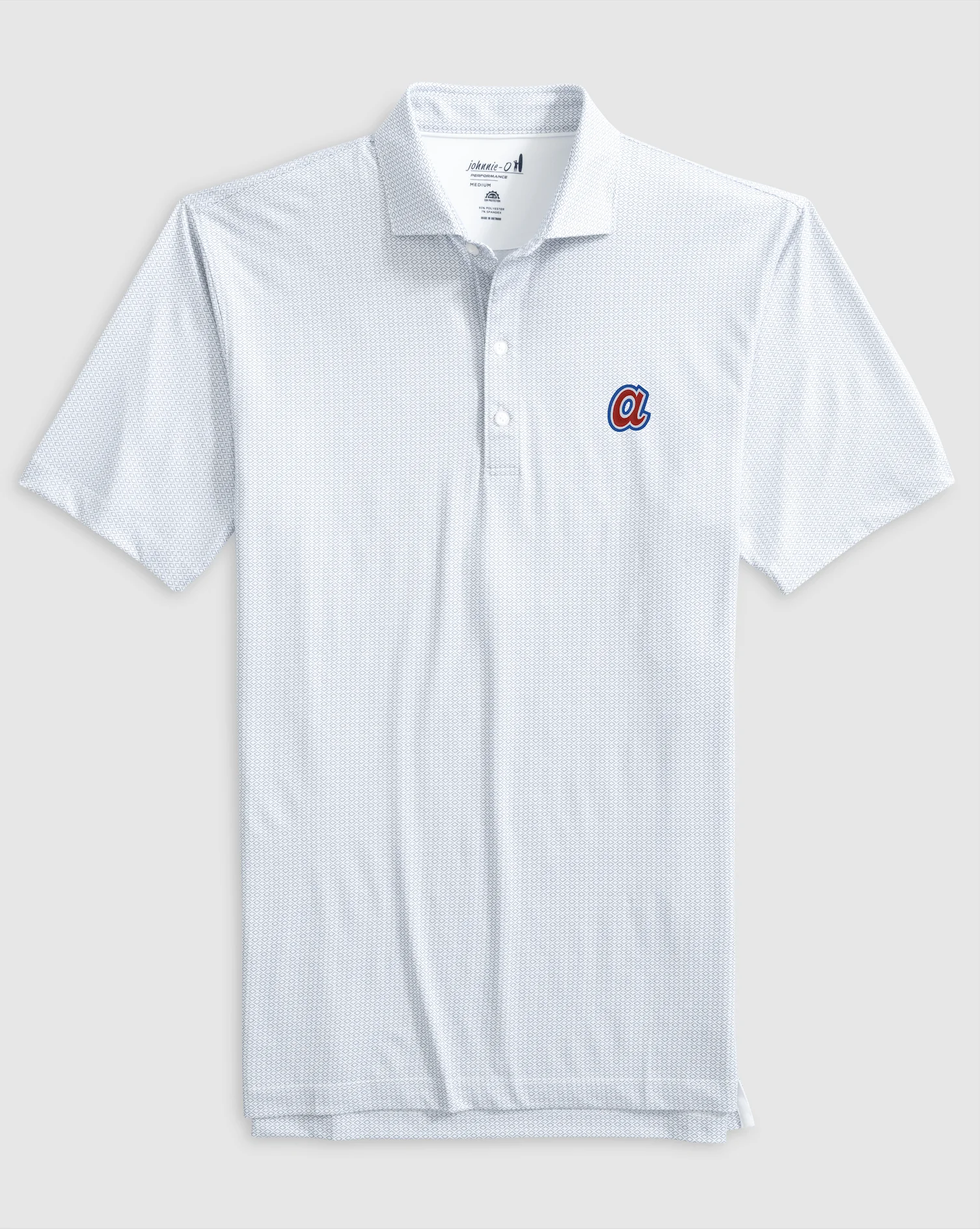 Atlanta Braves Slade Performance Jersey Printed Polo - Cooperstown Logo