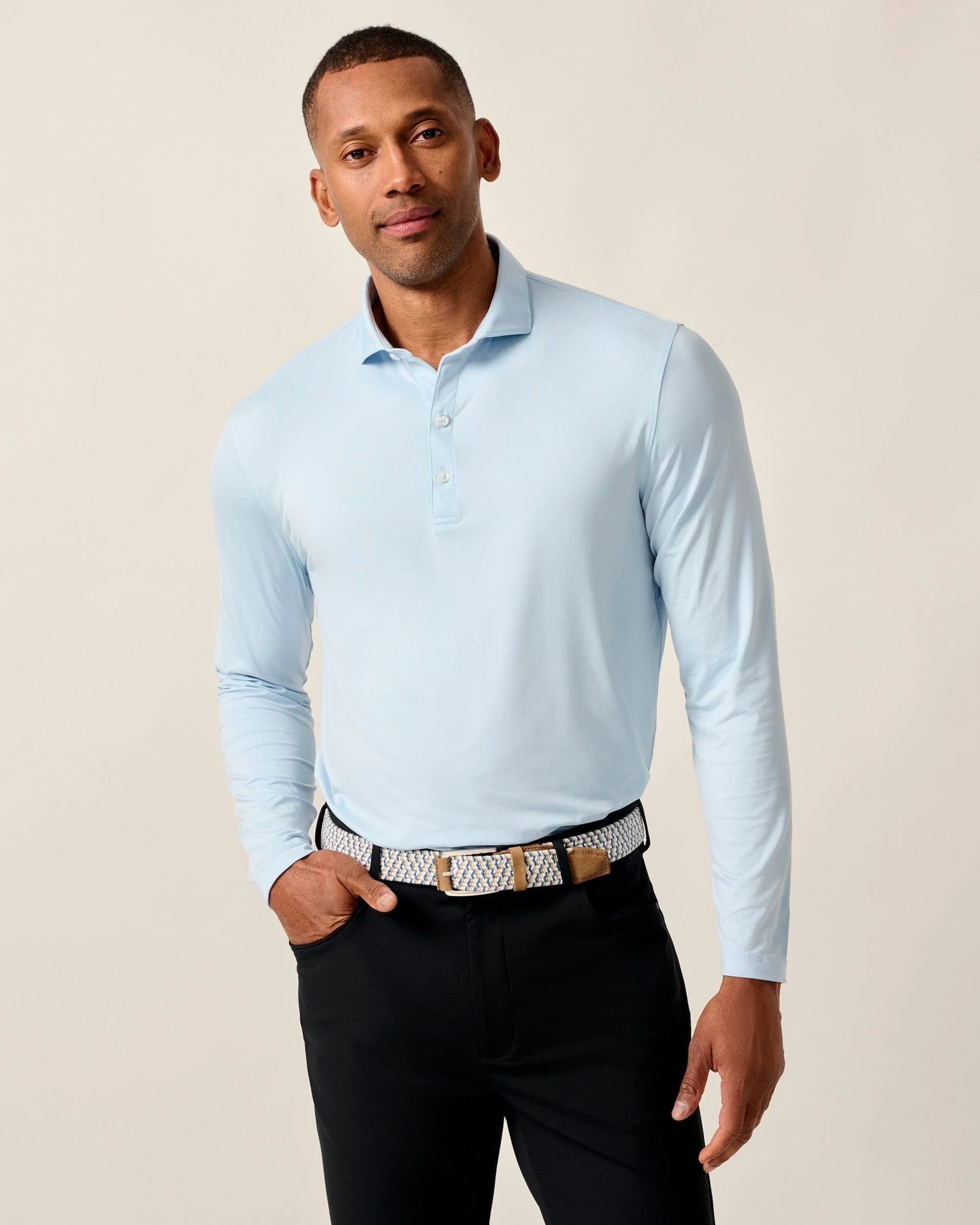 Featherweight Long Sleeve Performance Polo - Swing
