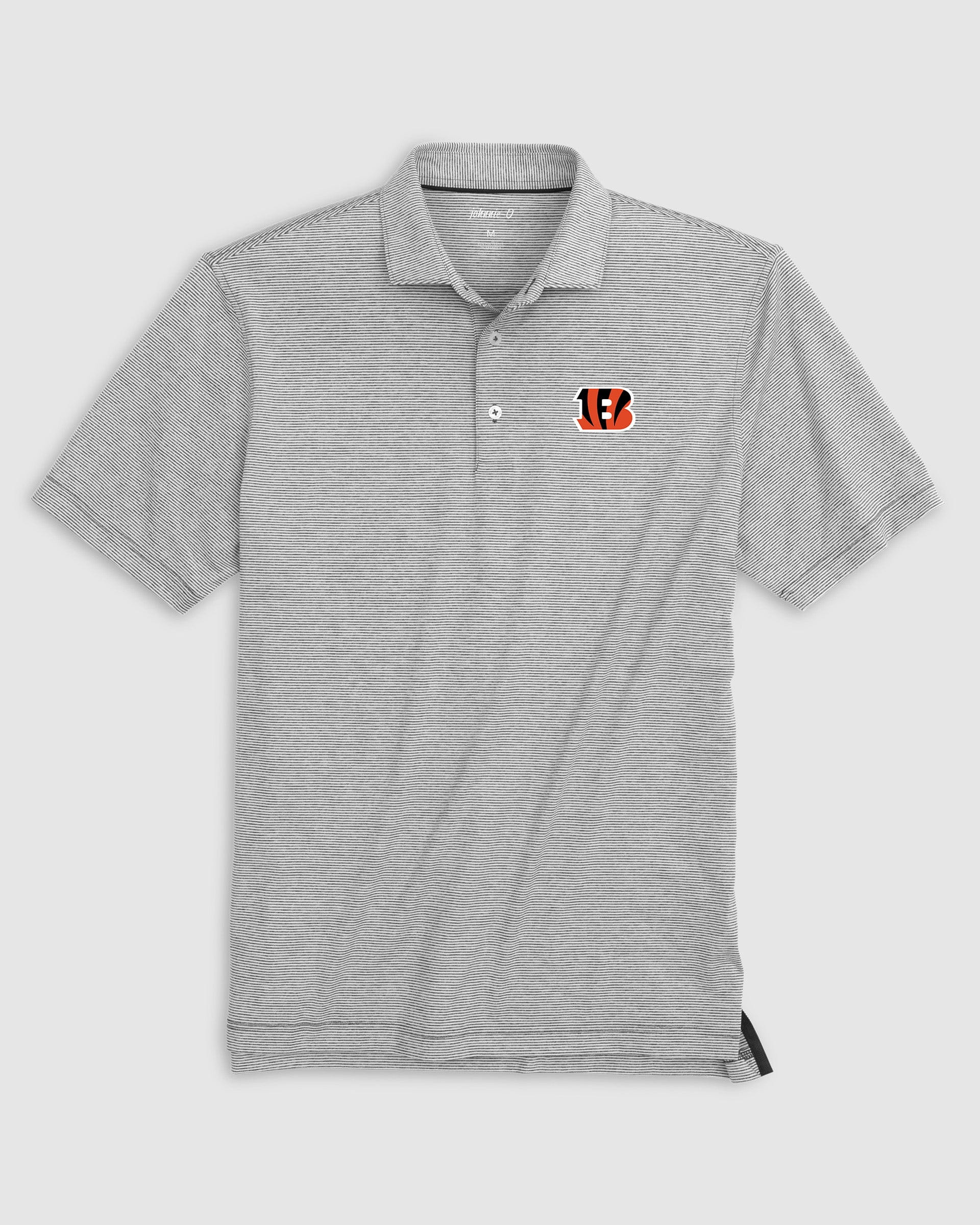 Cincinnati Bengals Lyndonn Striped Performance Jersey Polo