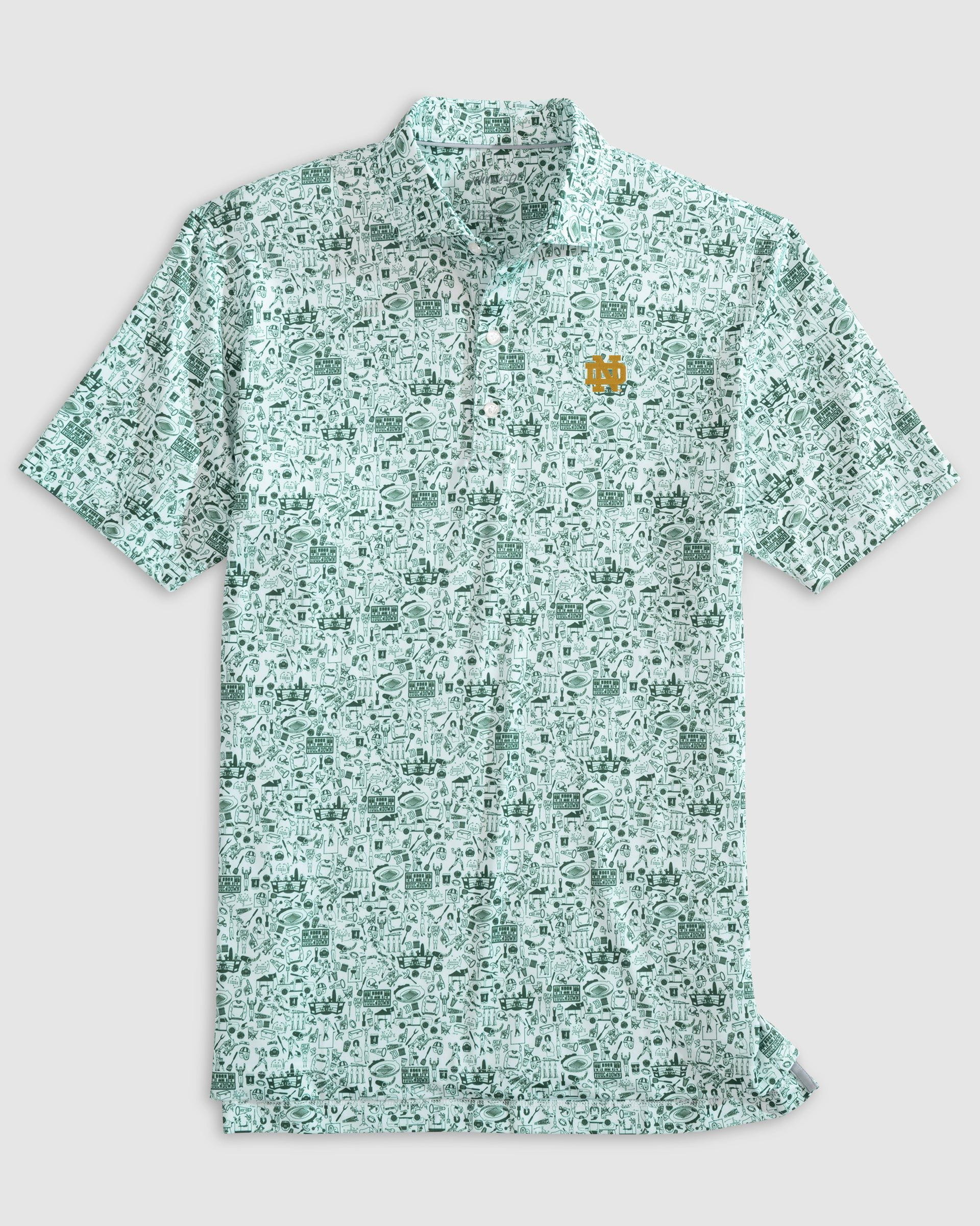 Notre Dame Tailgater 2.0 Printed Jersey Performance Polo