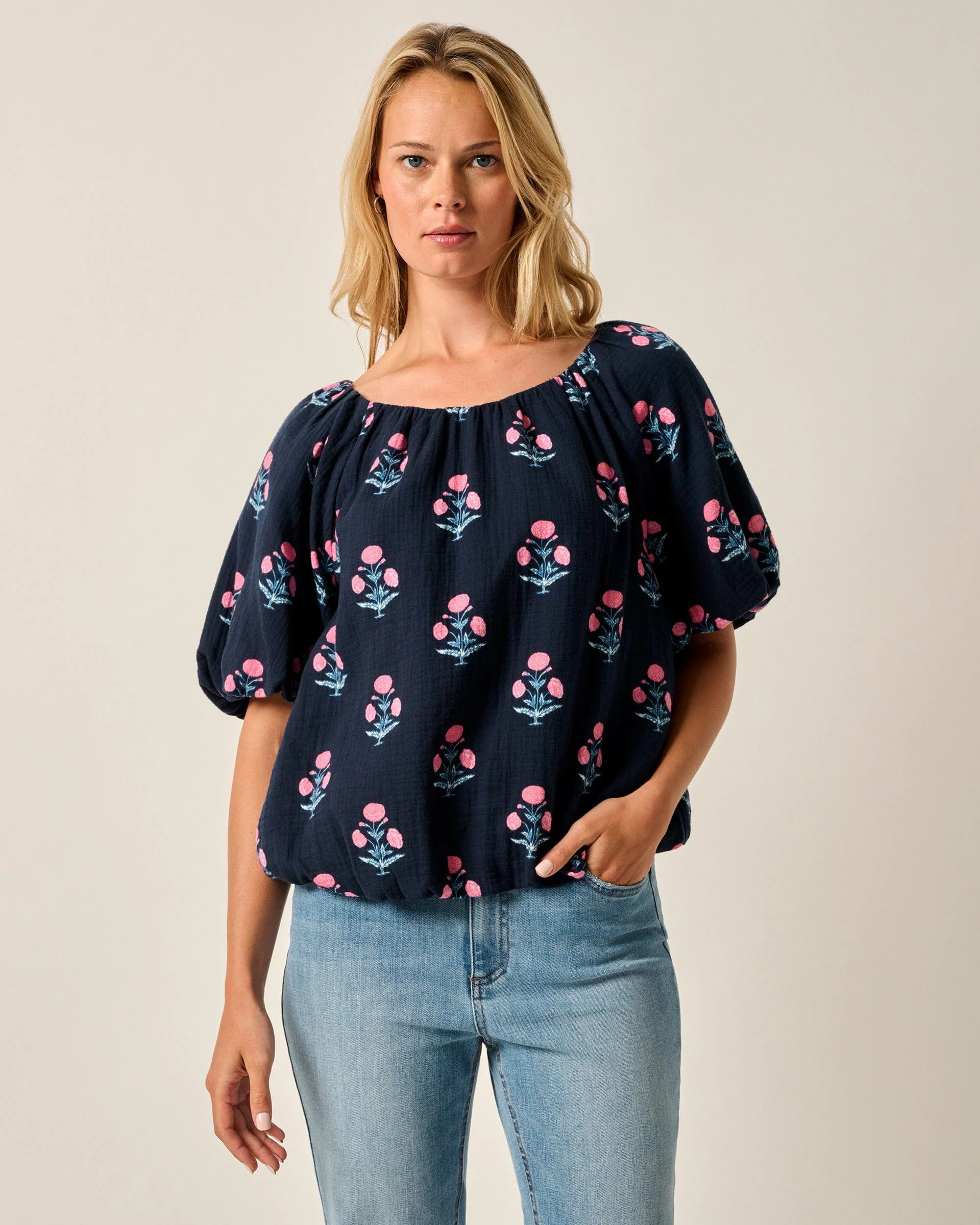 Collett Block Print Blouse