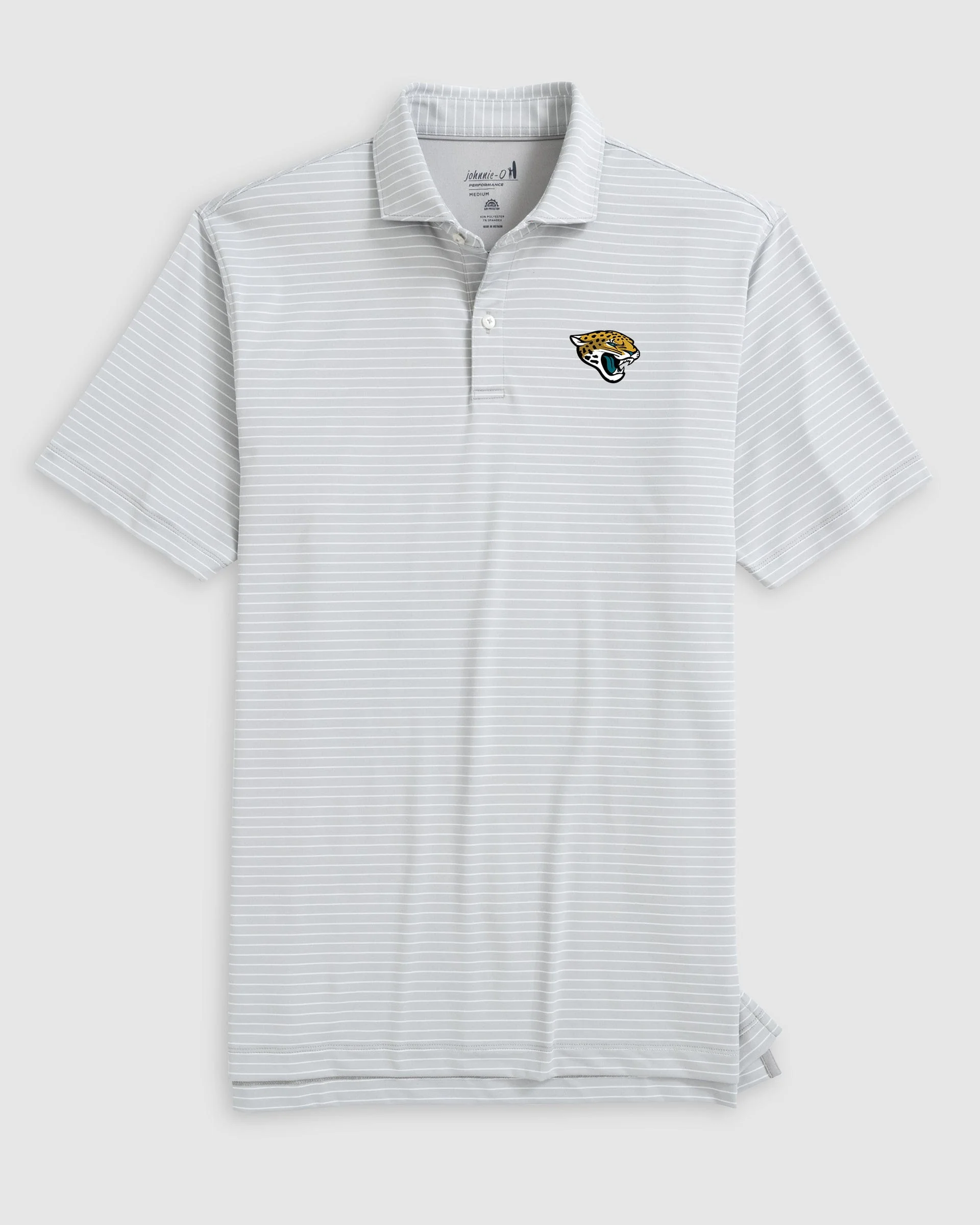 Jacksonville Jaguars Beau Striped Performance Jersey Polo