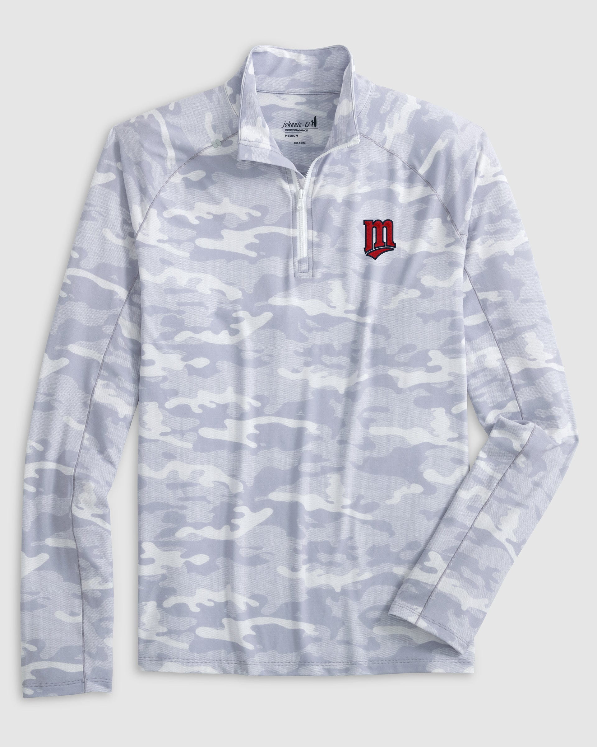 Minnesota Twins Patton Performance Camo 1/4 Zip - Cooperstown Logo