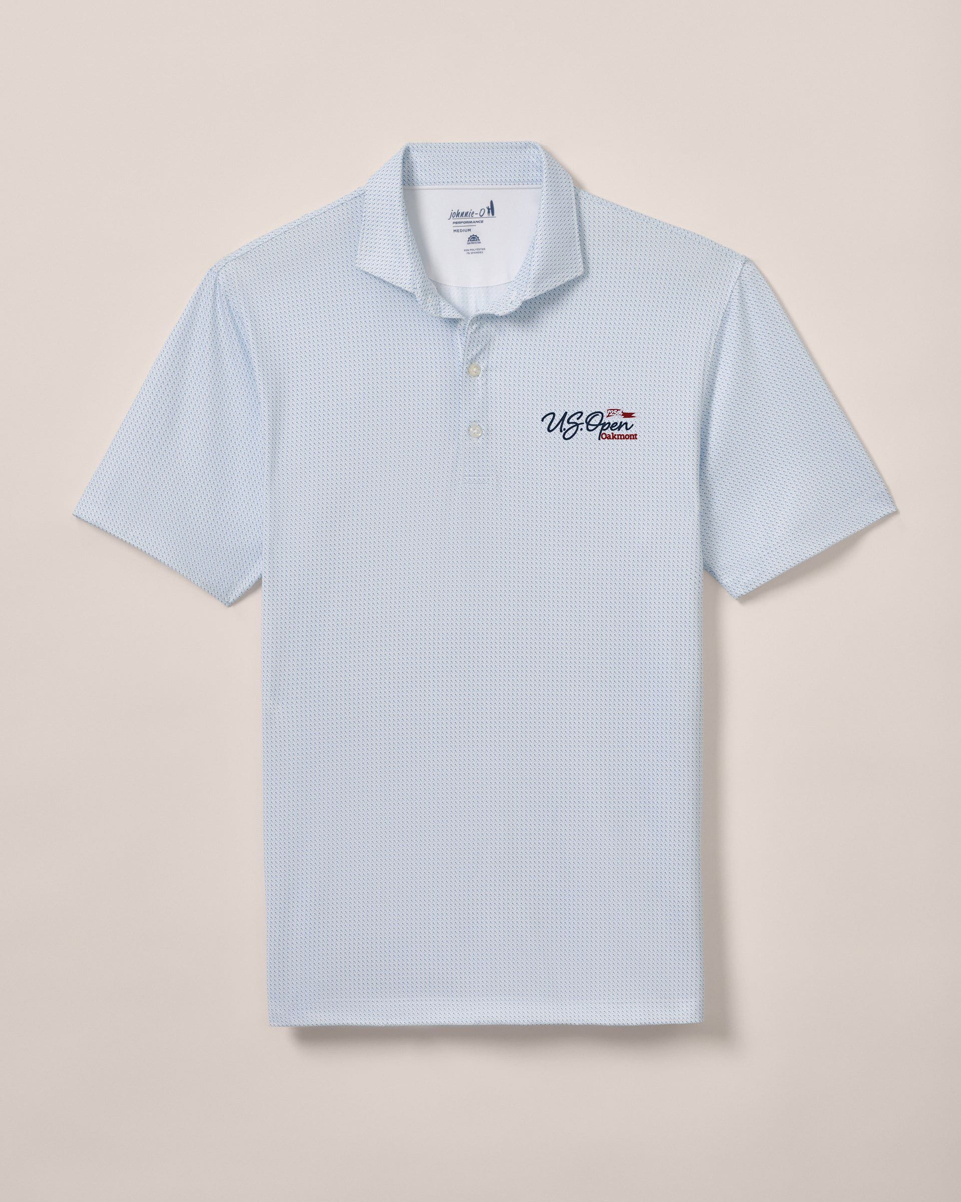 125th U.S. Open Tee Time Performance Jersey Polo - Flag Logo