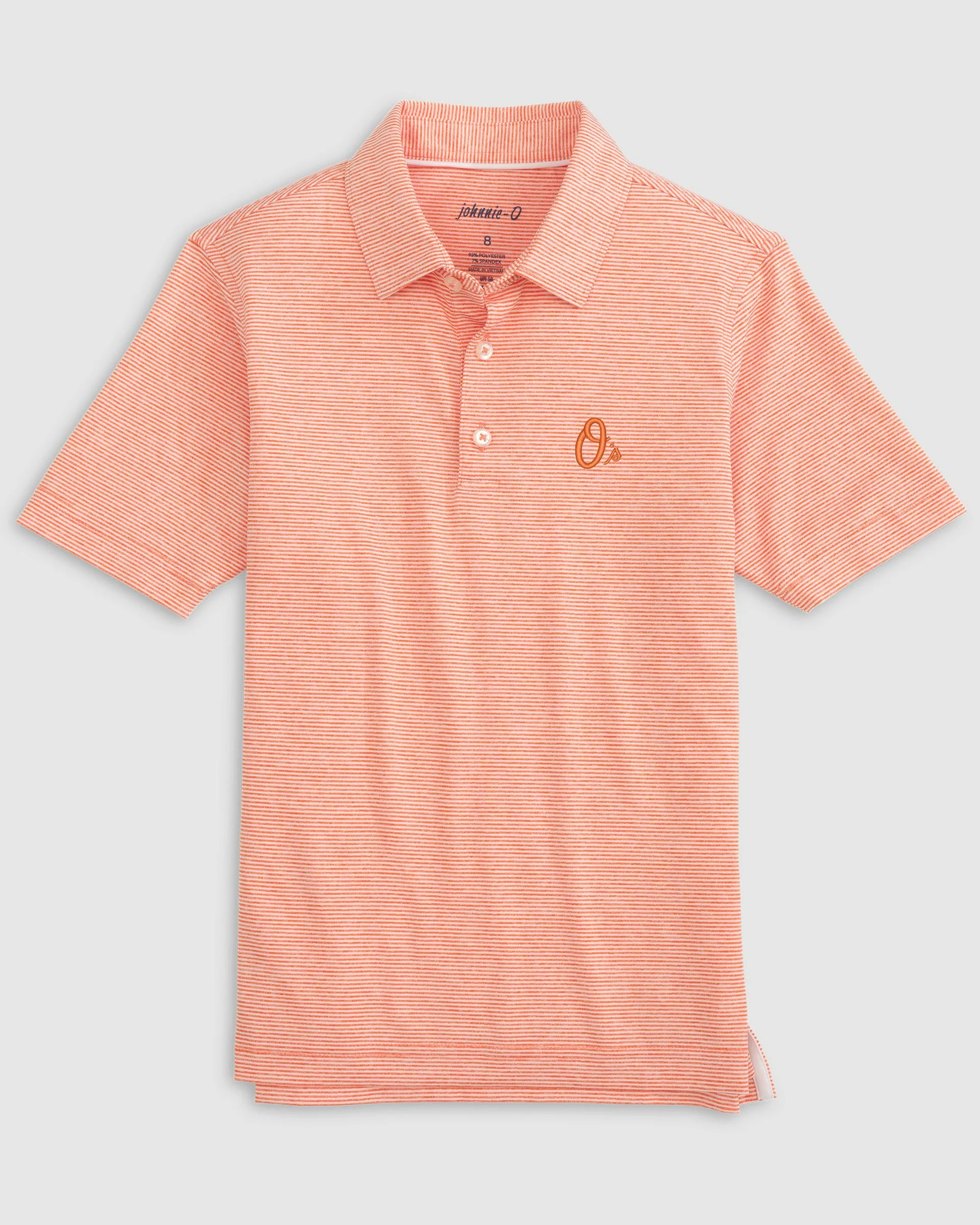 Baltimore Orioles Lyndonn Jr. Striped Jersey Performance Polo - O Logo