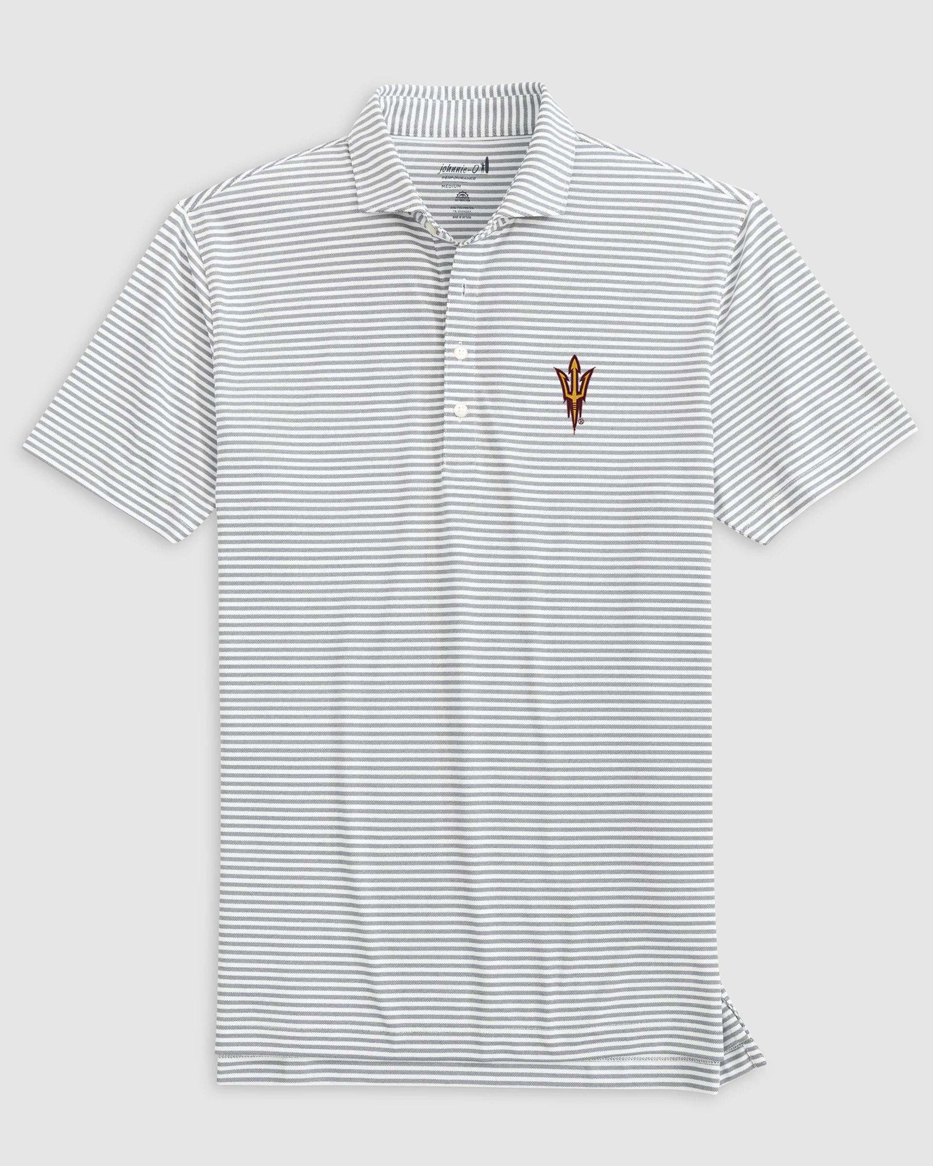 Arizona State Stetsons Striped Performance Mesh Polo
