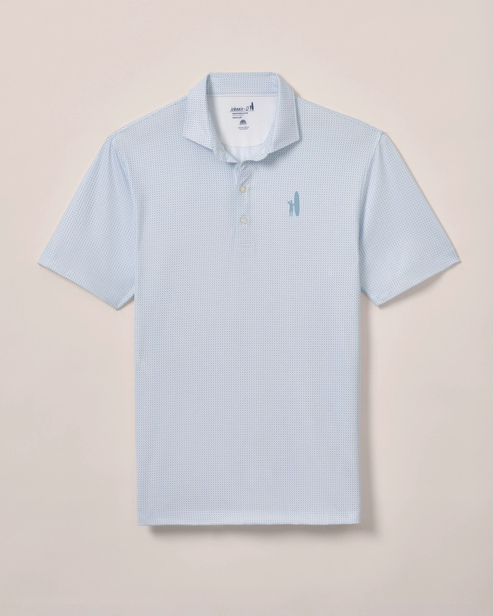 Custom Surfer Logo Performance Jersey Polo - Tee Time Print
