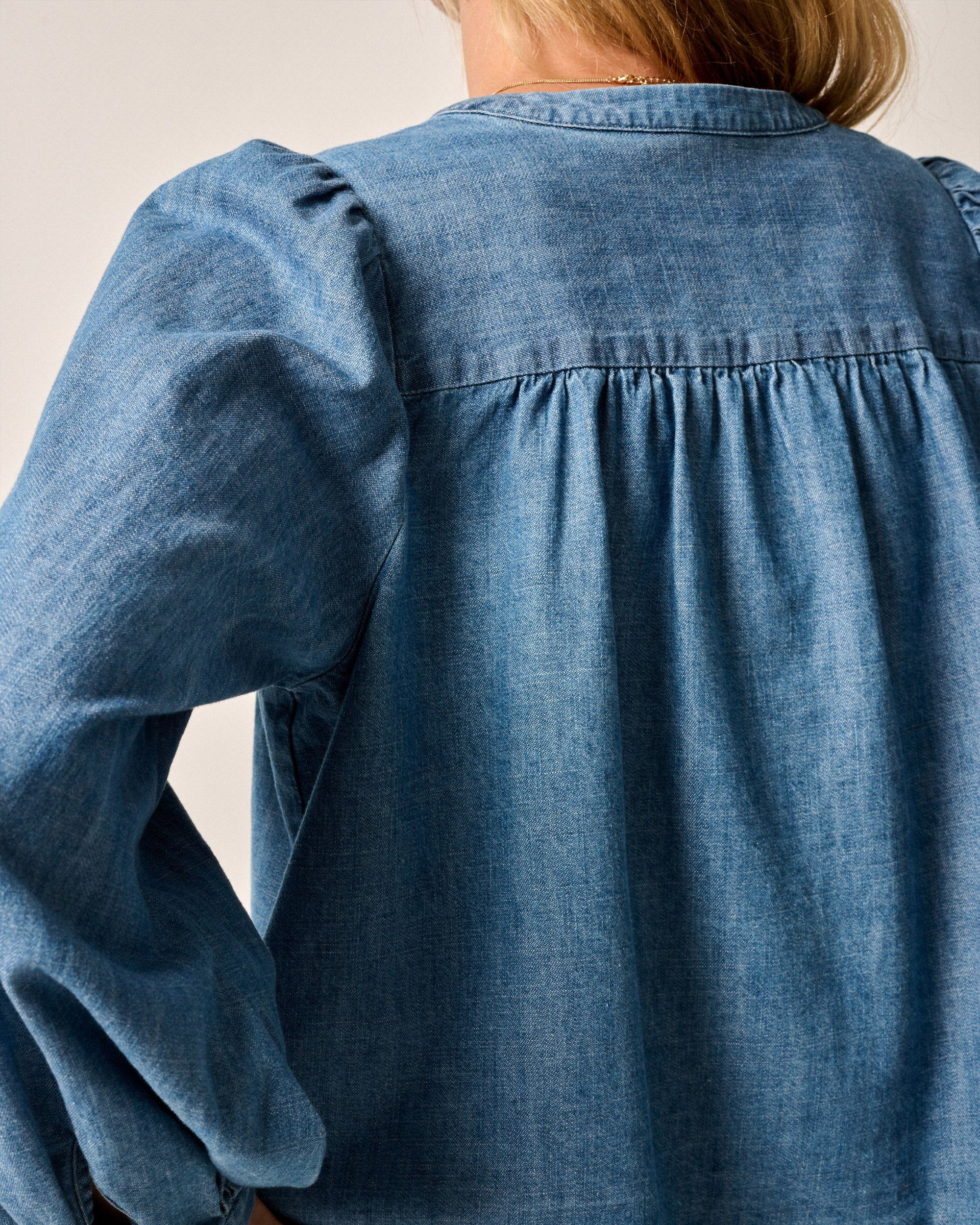 Blair Cotton Button Down Smock Blouse