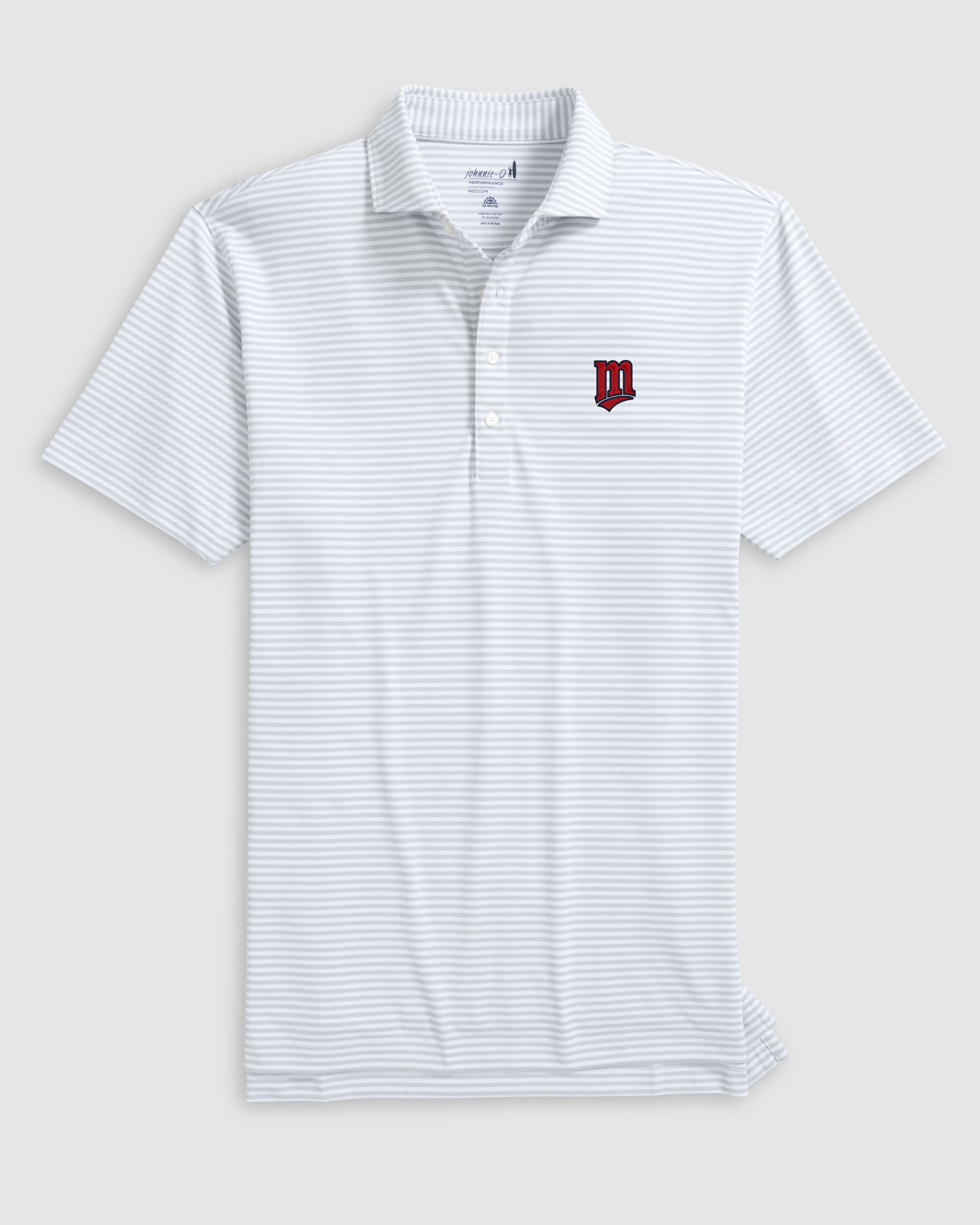 Minnesota Twins Stetsons Performance Mesh Polo - Cooperstown Logo