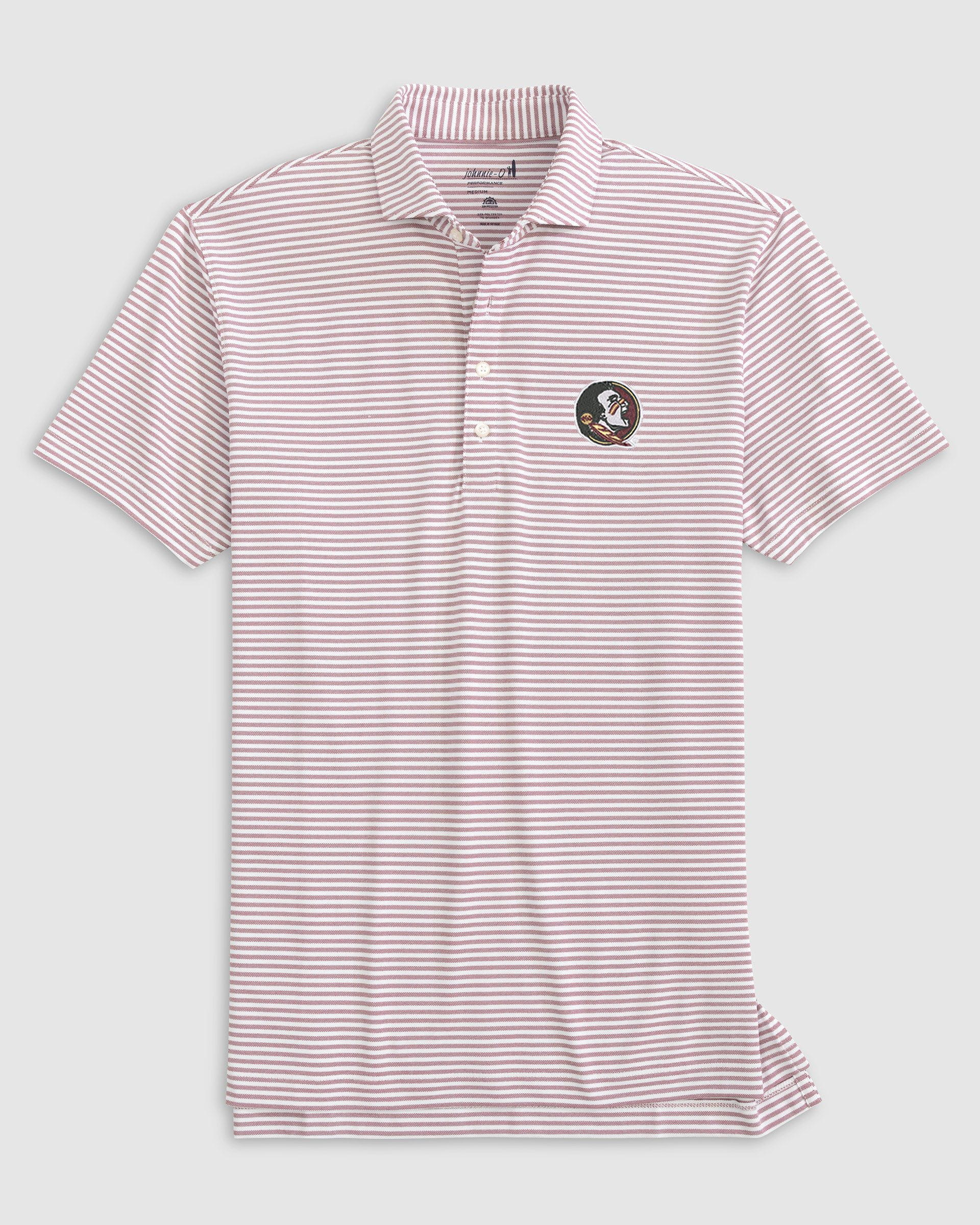 Florida State Stetsons Striped Performance Mesh Polo