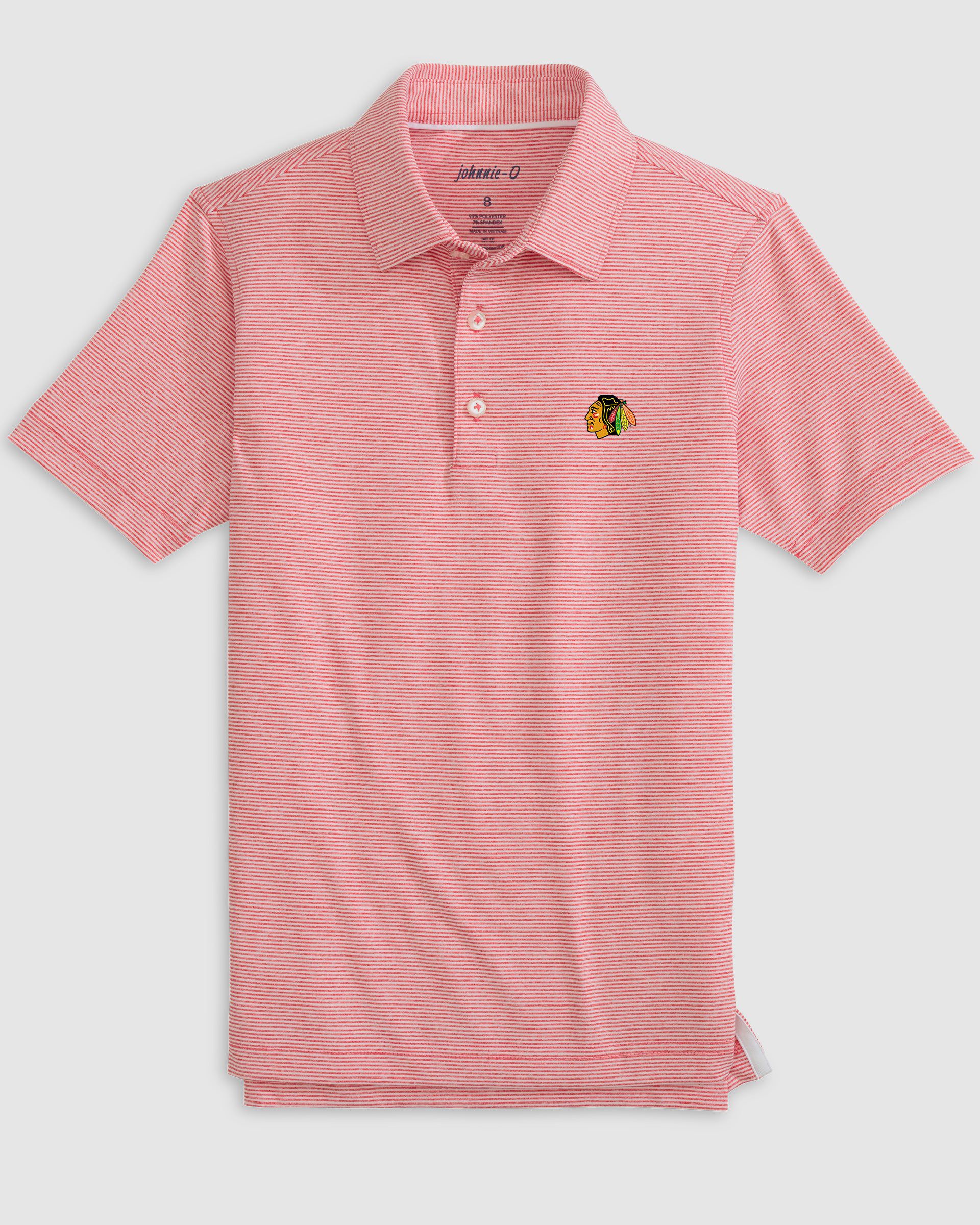 Chicago Blackhawks Lyndonn Jr. Striped Jersey Performance Polo
