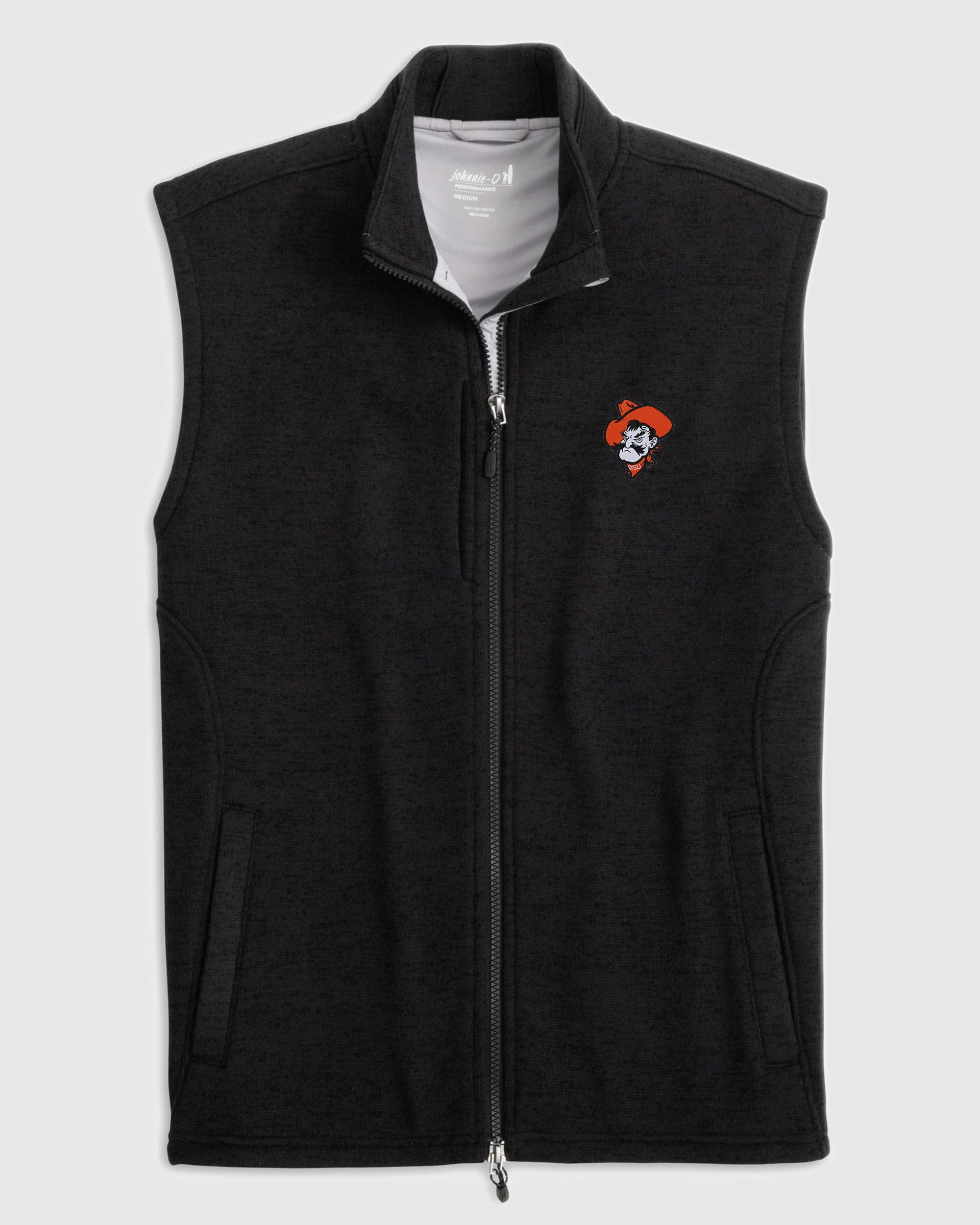Oklahoma State Denalis Performance Fleece Vest - Pistol Pete Logo