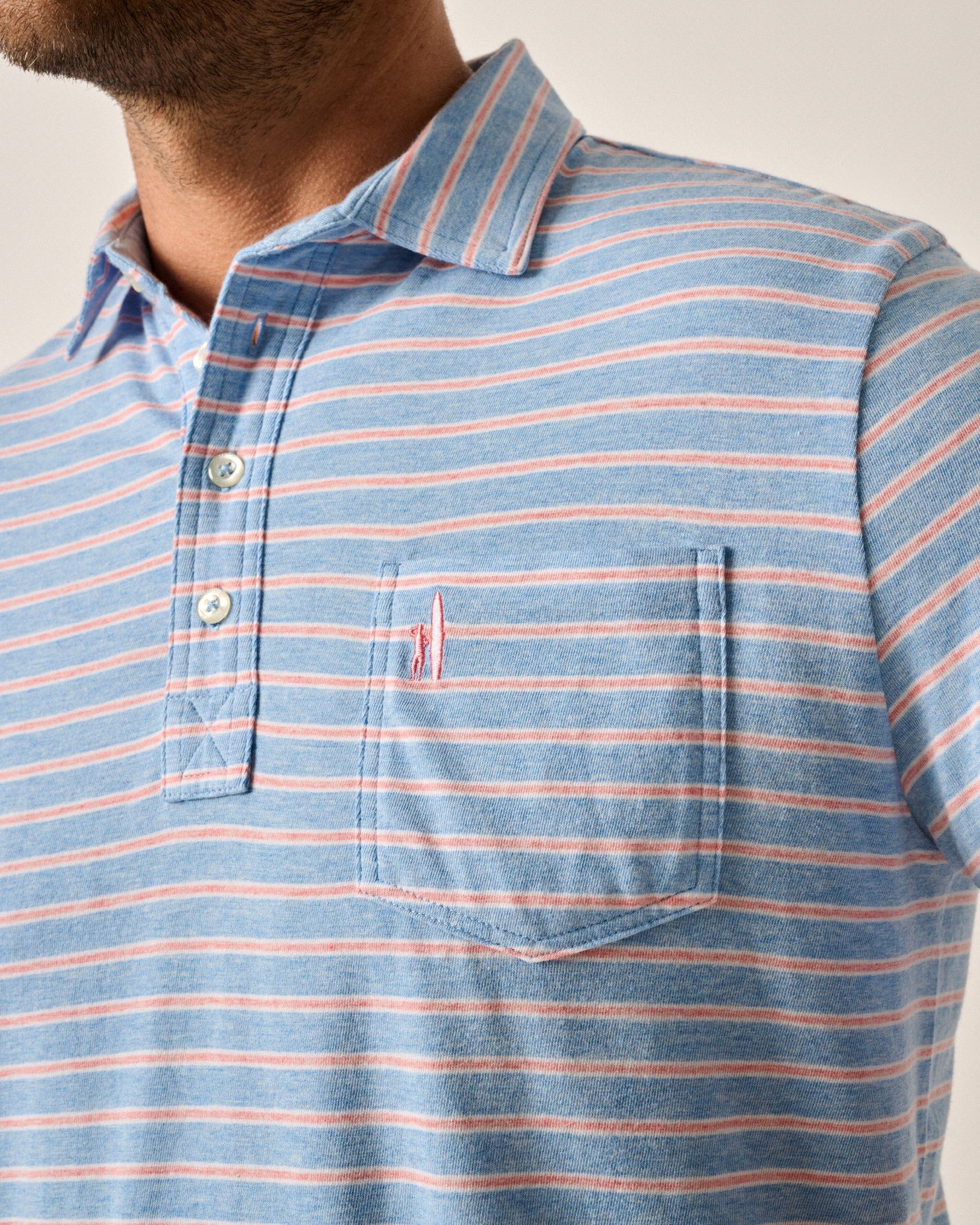 Original 4-Button Polo - Matthis Stripe