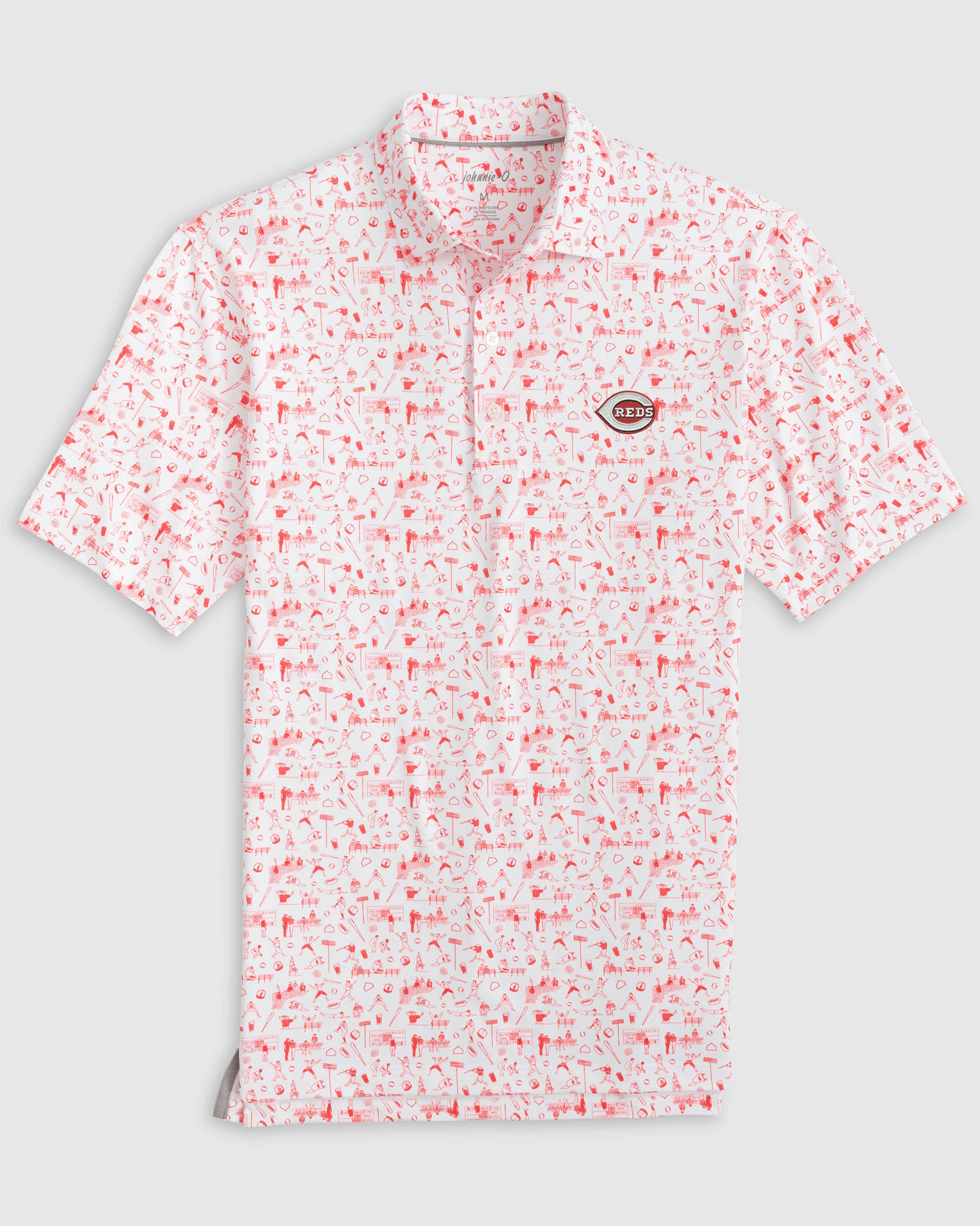 Cincinnati Reds Ballpark Printed Jersey Performance Polo