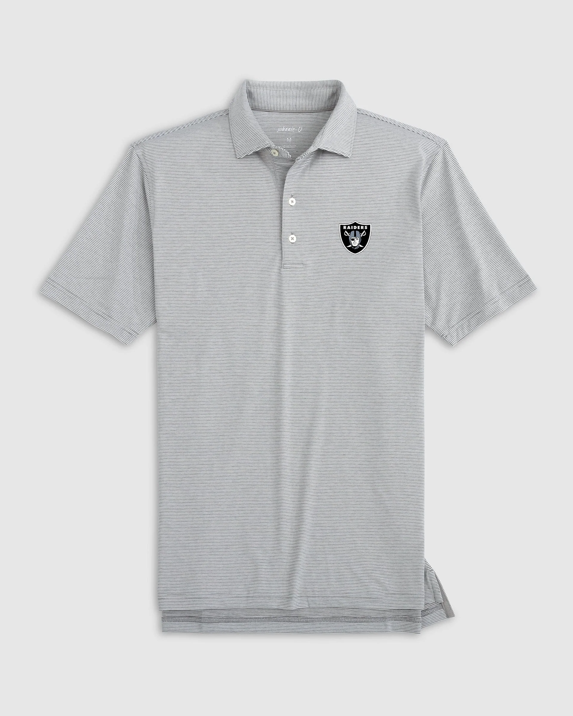 Las Vegas Raiders Lyndonn Striped Performance Jersey Polo