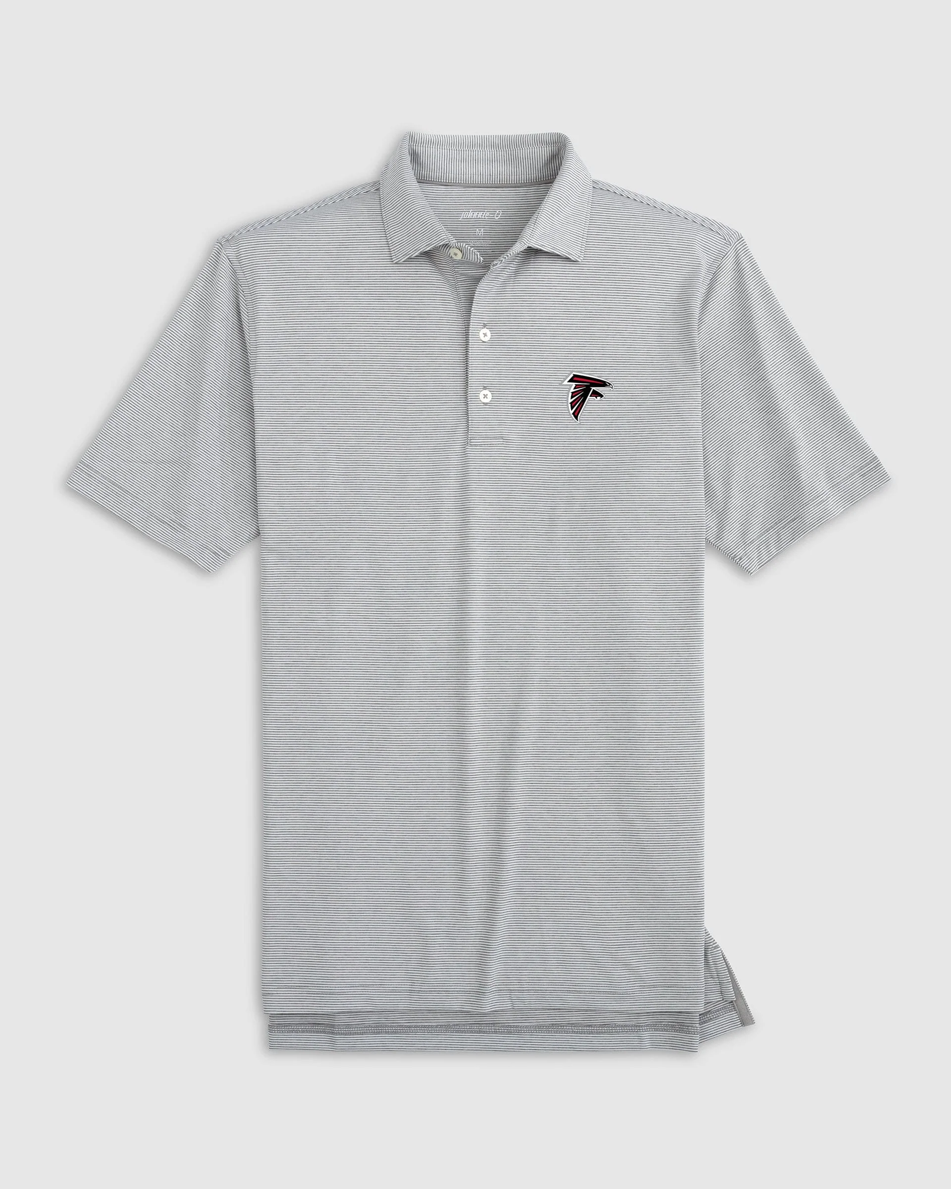 Atlanta Falcons Lyndonn Striped Performance Jersey Polo