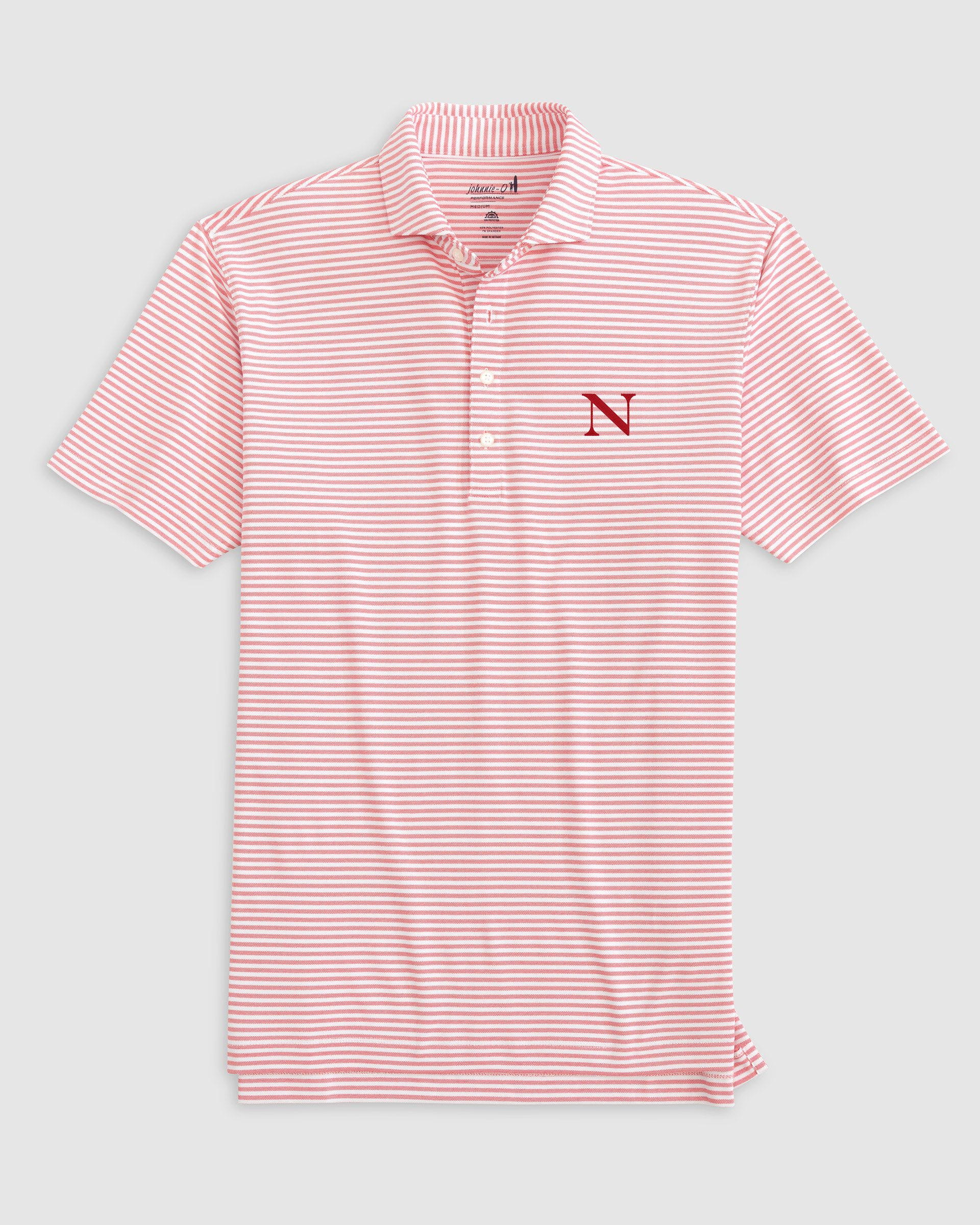 Northeastern Stetsons Striped Performance Mesh Polo
