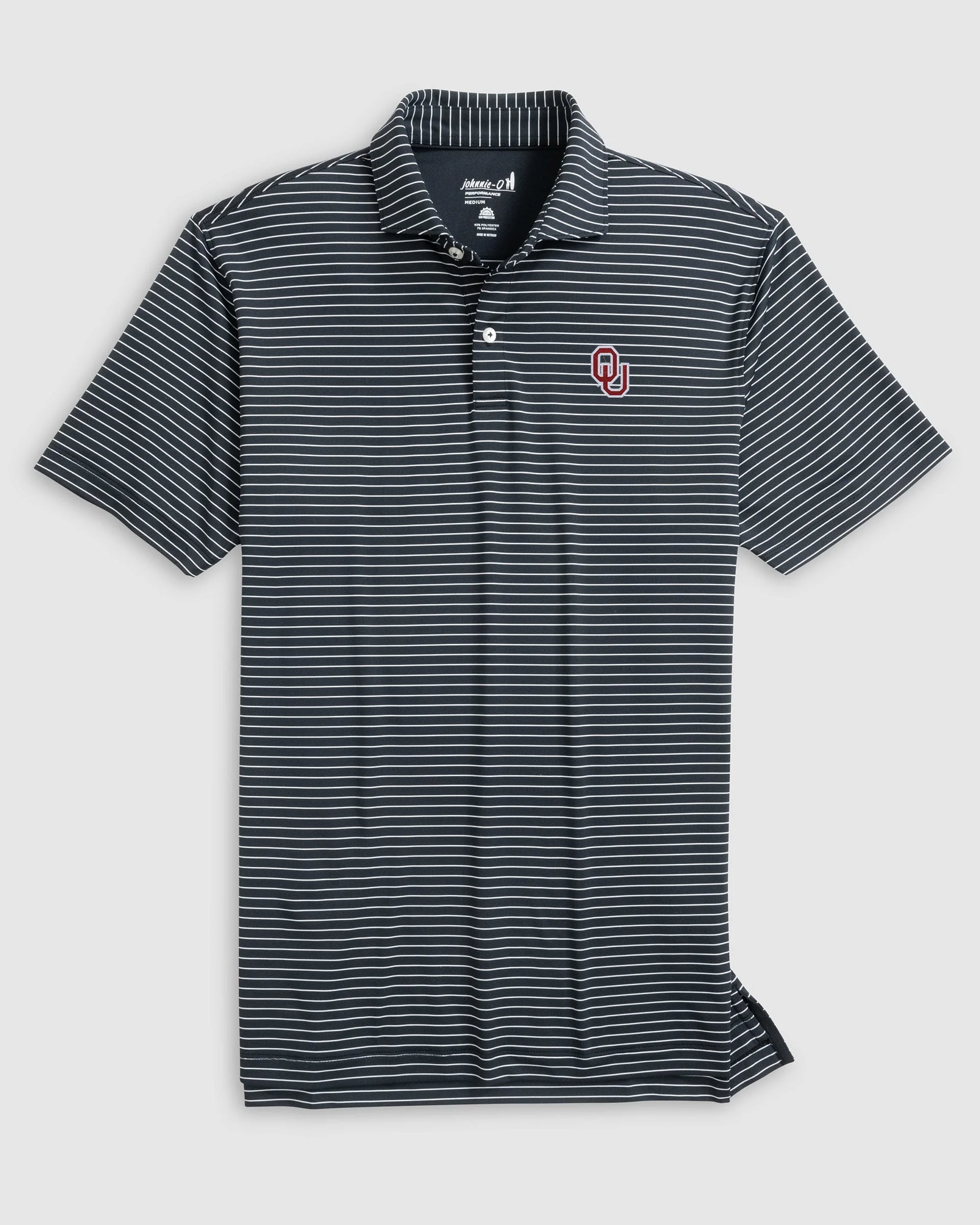 Oklahoma Beau Striped Performance Jersey Polo