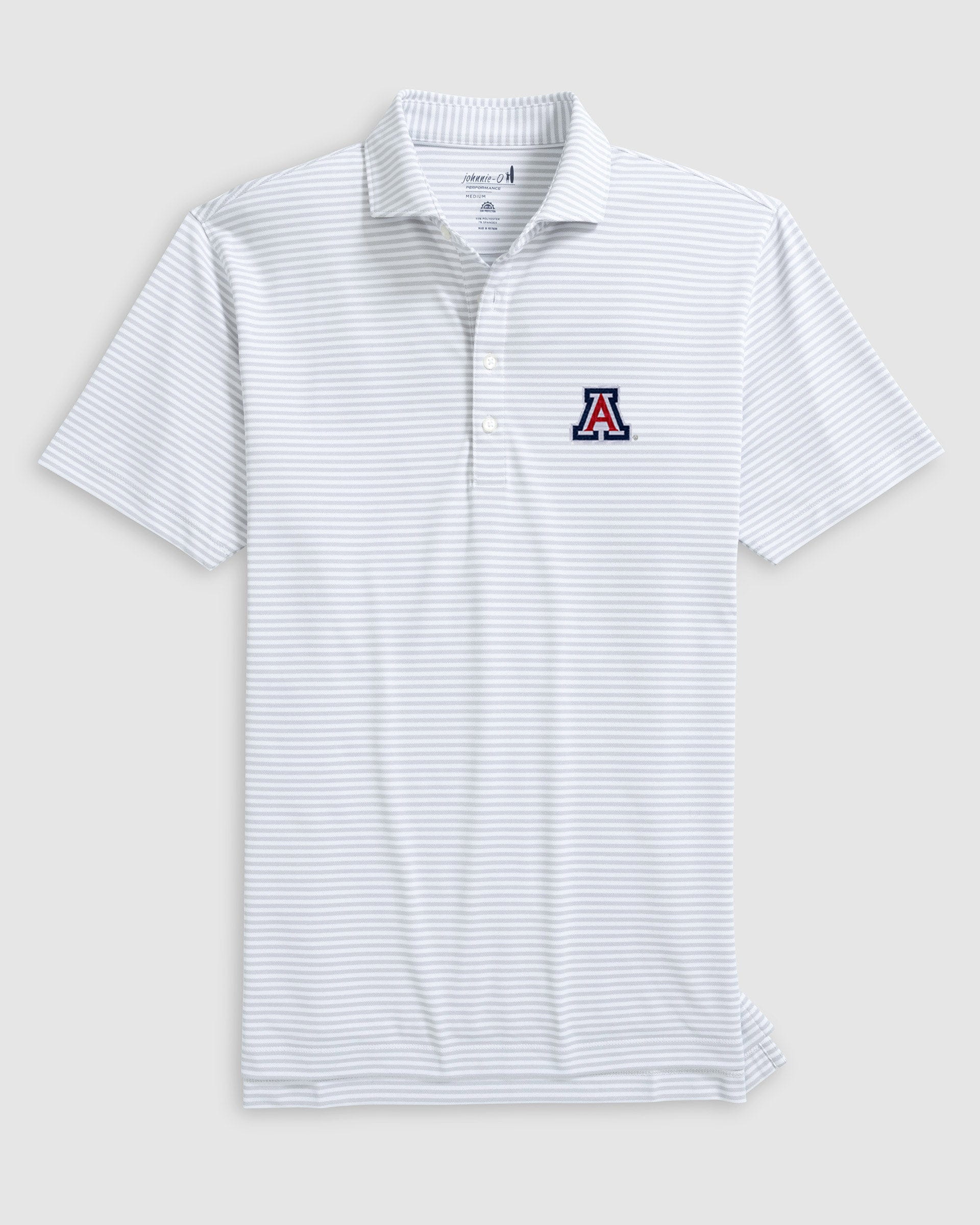 Arizona Stetsons Striped Performance Mesh Polo