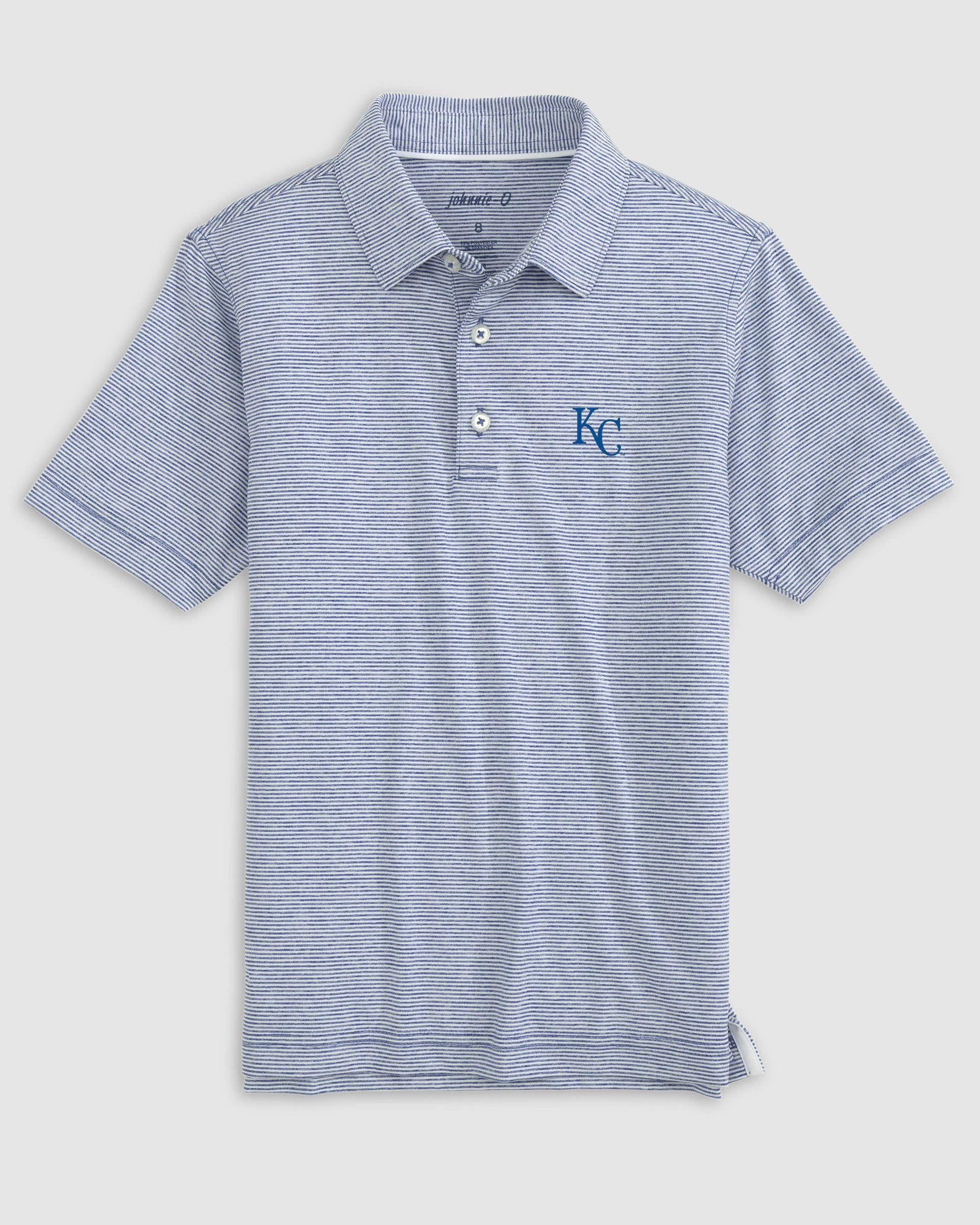 Kansas City Royals Lyndonn Jr. Striped Jersey Performance Polo