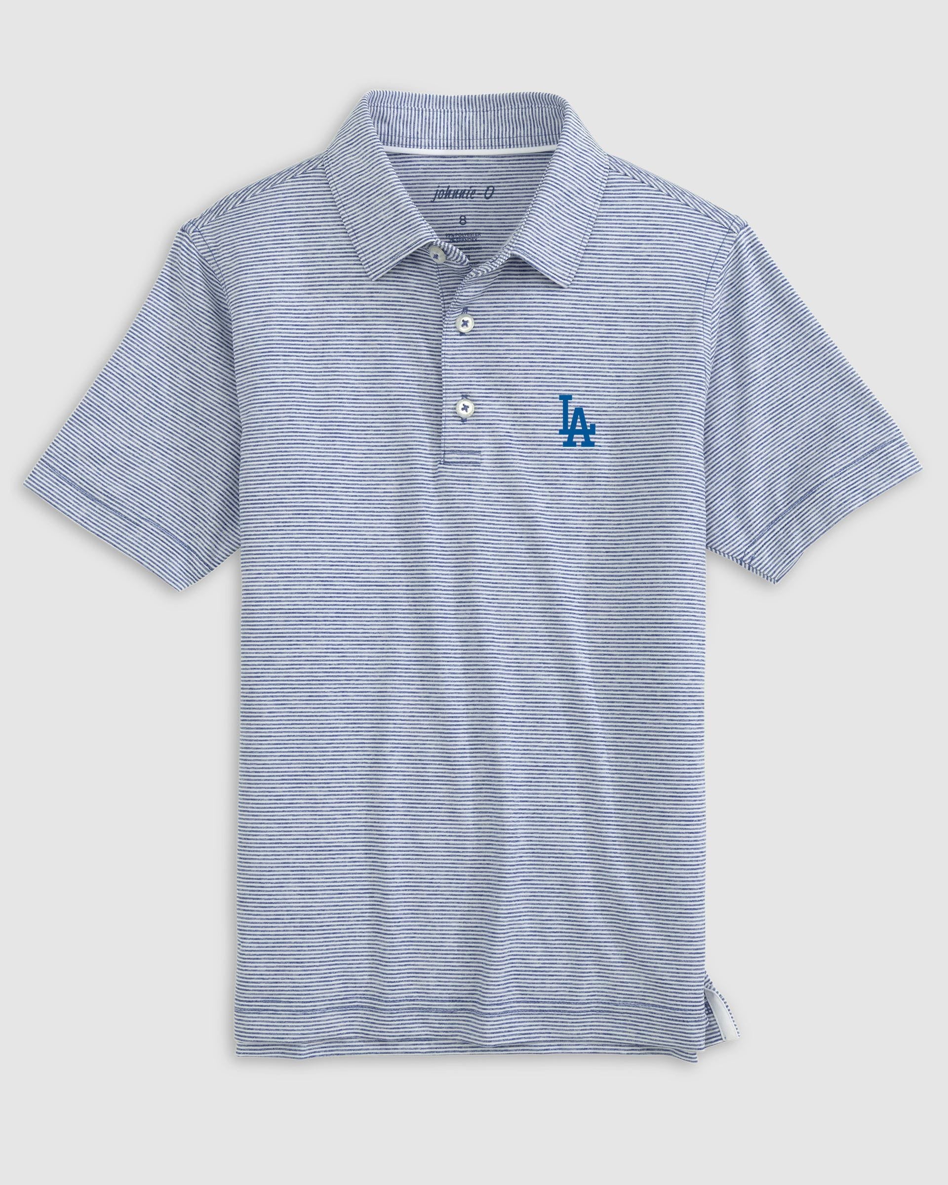 Los Angeles Dodgers Lyndonn Jr. Striped Jersey Performance Polo