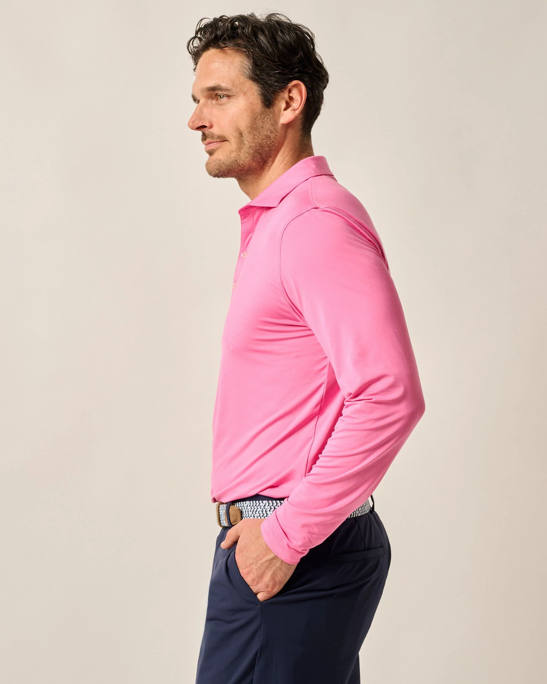 Featherweight Long Sleeve Performance Polo - Swing