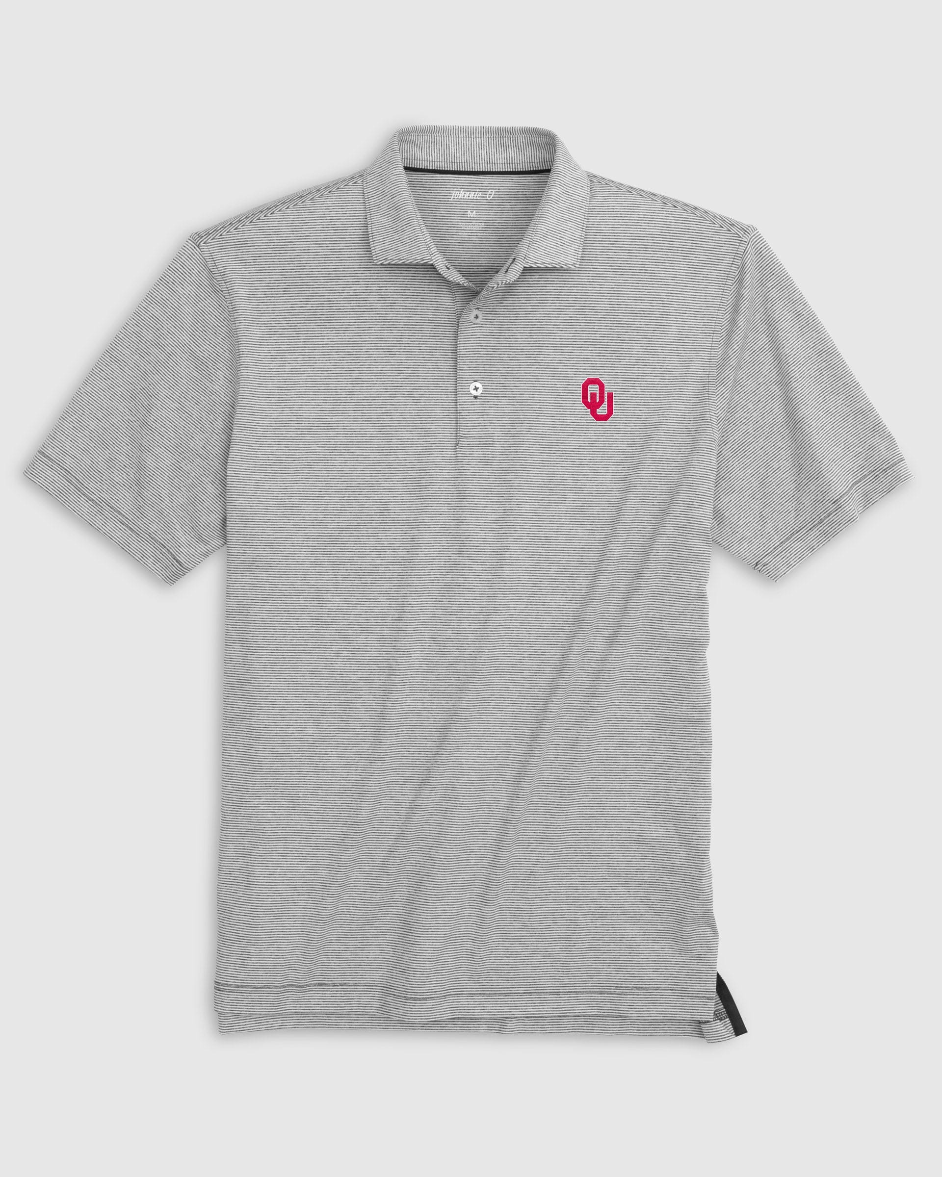 Oklahoma Lyndonn Striped Jersey Performance Polo